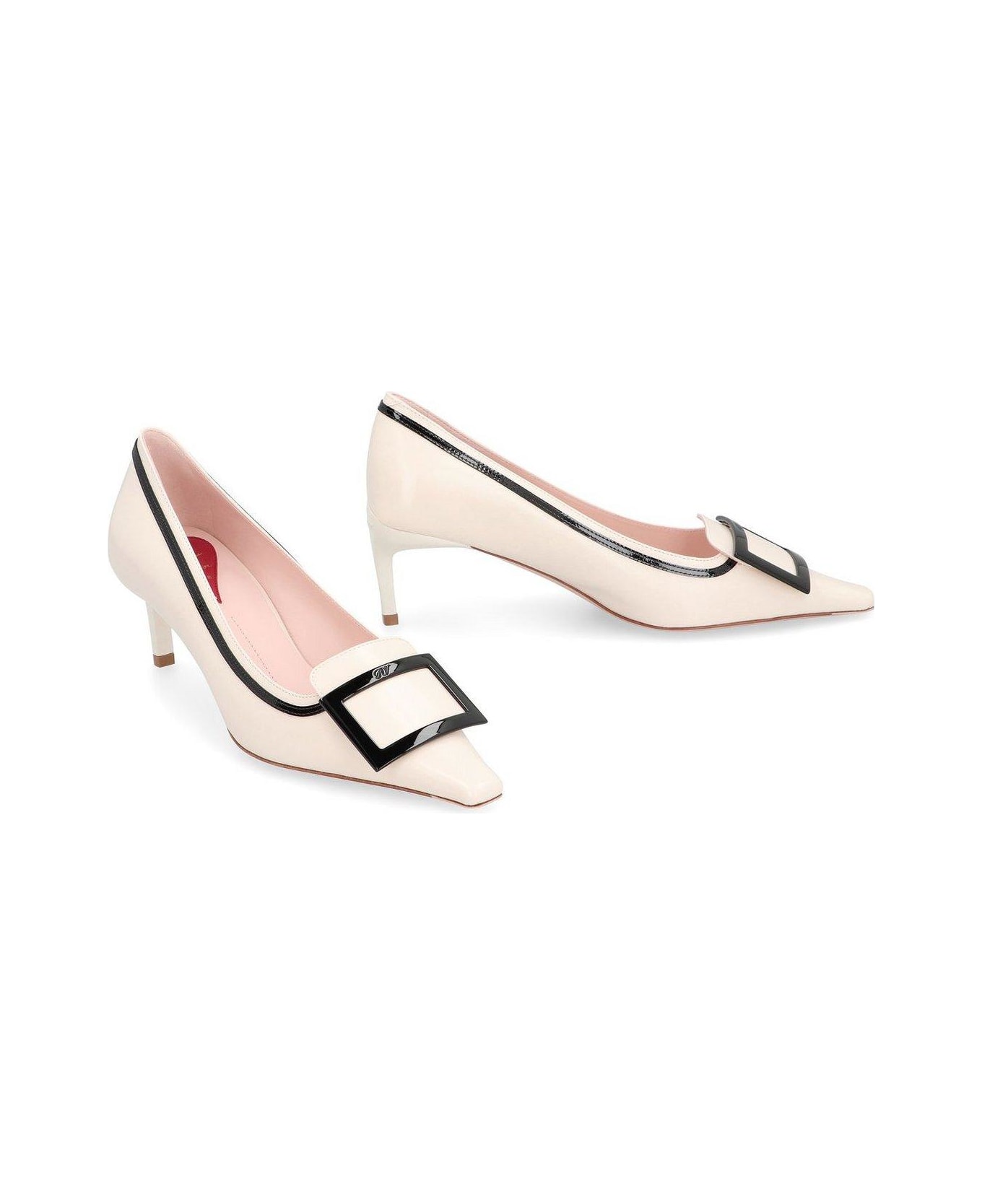 Roger Vivier Viv Canard Leather Pumps - White