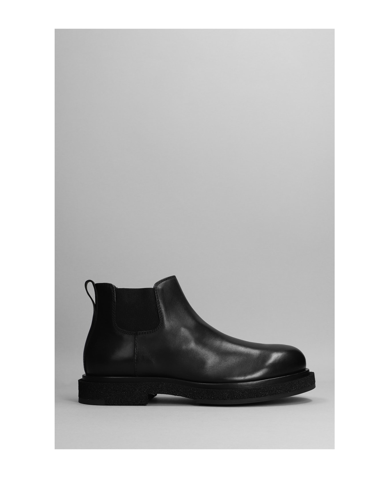Officine Creative Tonal 003 Ankle Boots In Black Leather - black