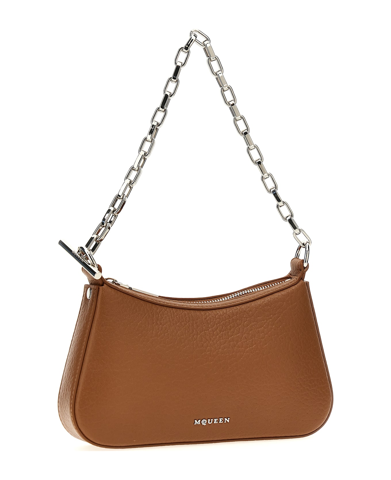 Alexander McQueen 
mcqueen T-bar Mini
 Handbag - PECAN/SILVER