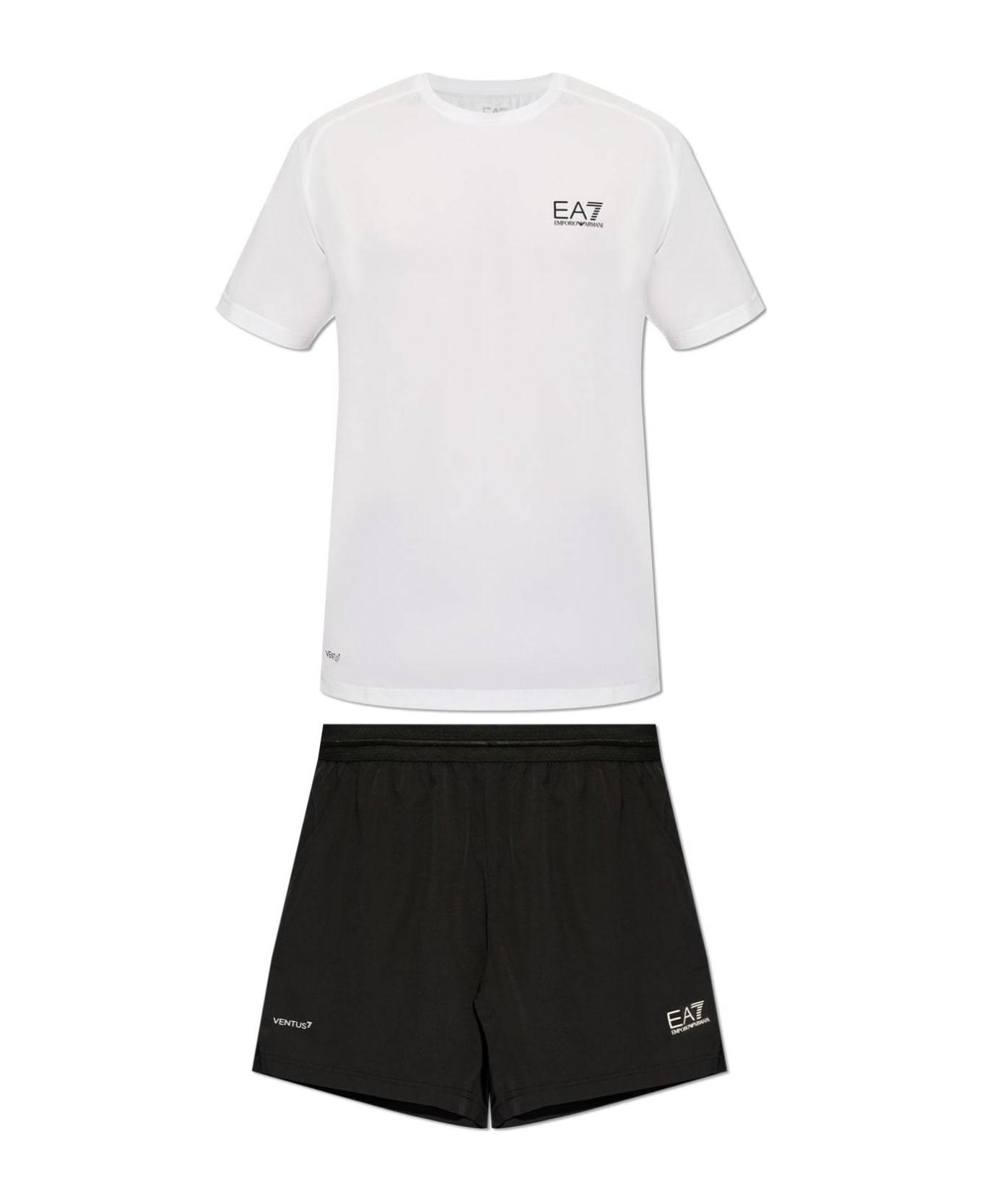 EA7 Emporio Armani Set: T-shirt And Shorts - White