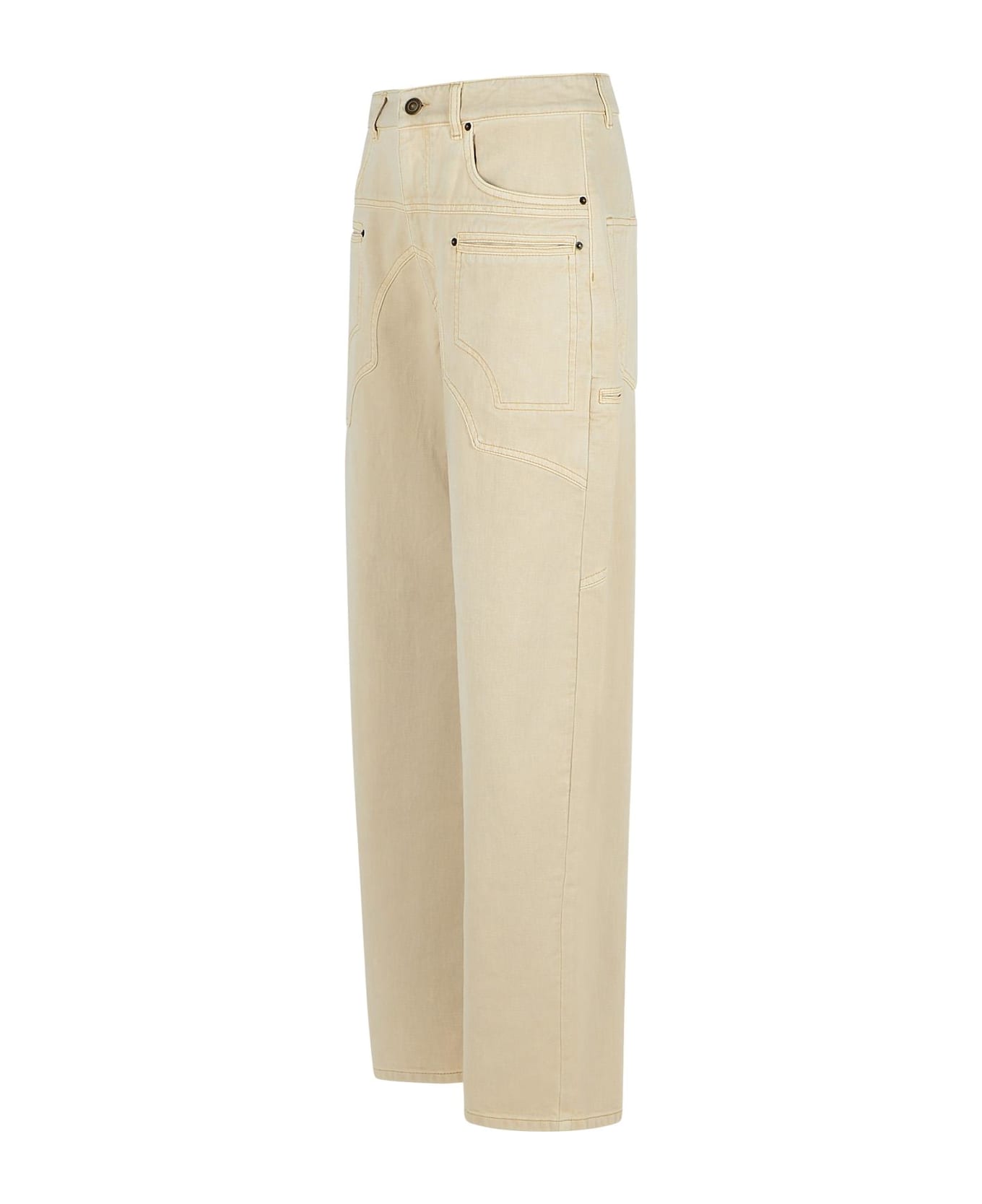 Isabel Marant 
baryl
 Beige Cotton Pants - Beige