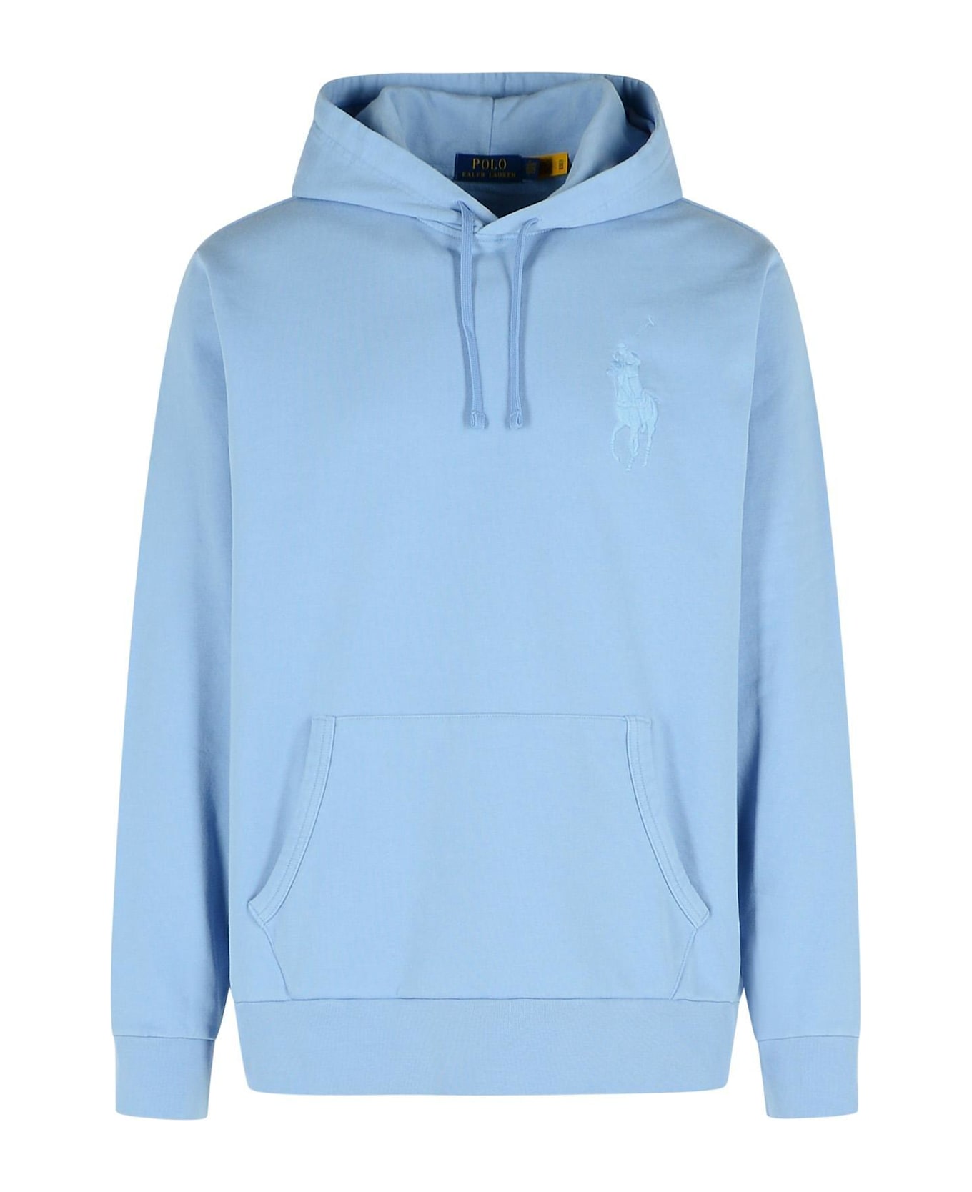 Ralph Lauren Big Pony Loopback Fleece Hoodie - CHAMBRAY BLUE