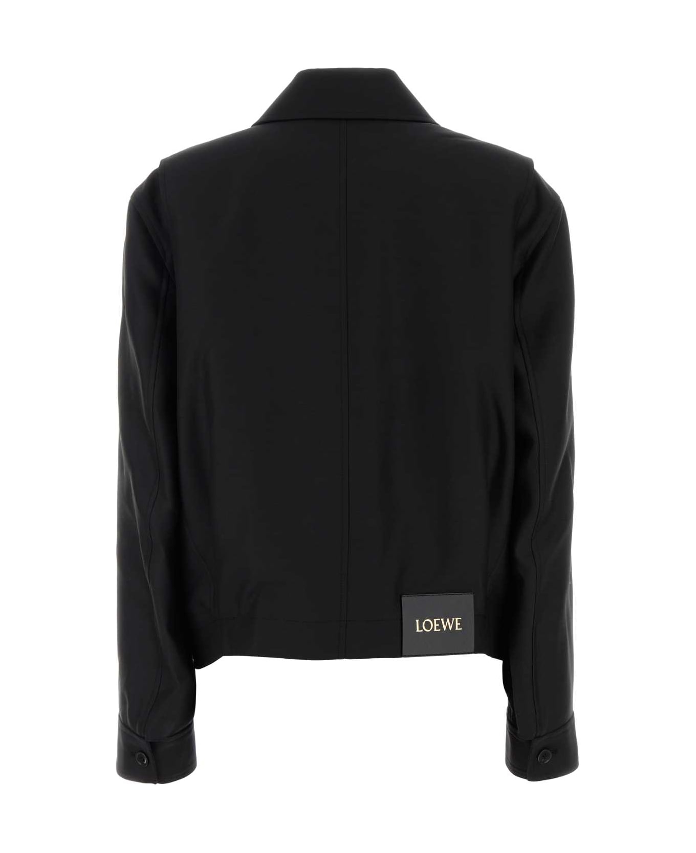 Loewe Black Wool Blend Jacket - BLACK