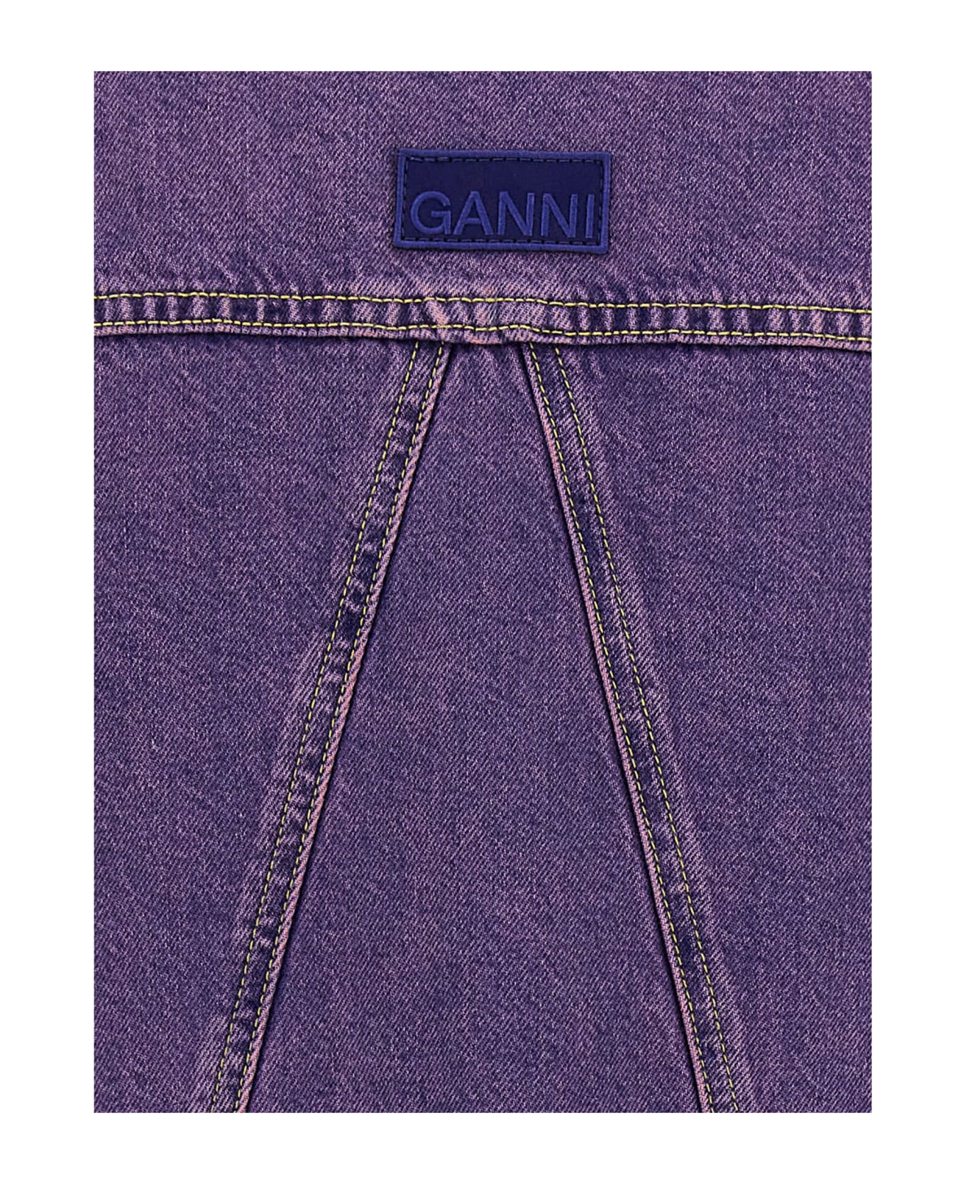 Ganni Overdyed Bleach Jacket - Purple