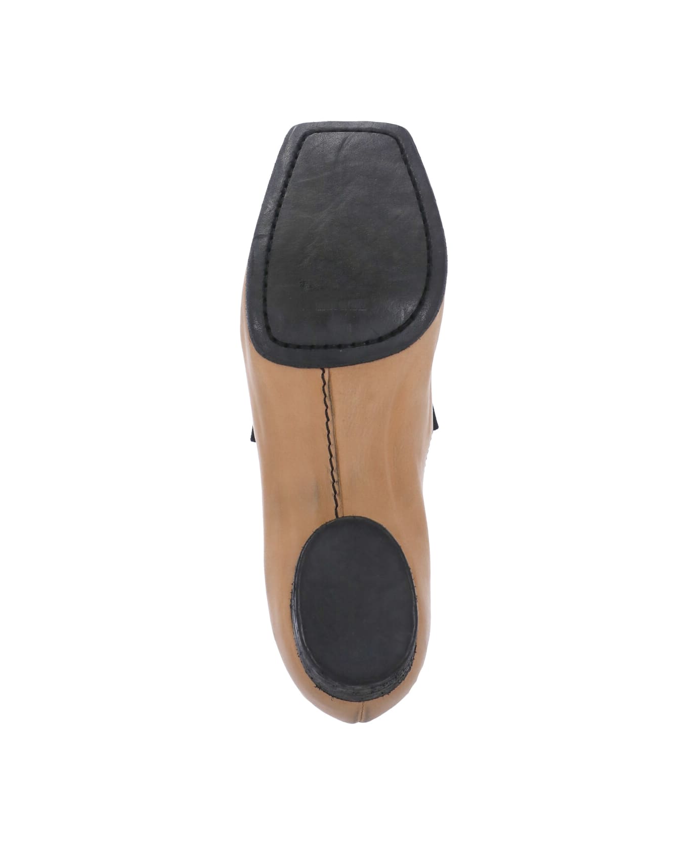 Uma Wang Leather Heeled Ballet Shoes - Pink