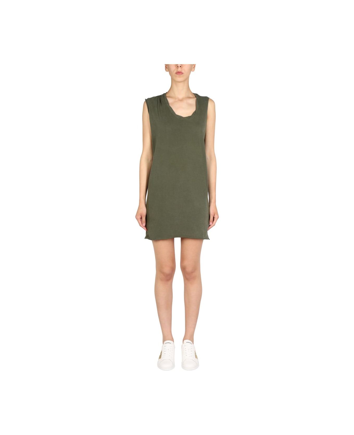 Dsquared2 Mini Round Neckline Dress - GREEN ワンピース＆ドレス