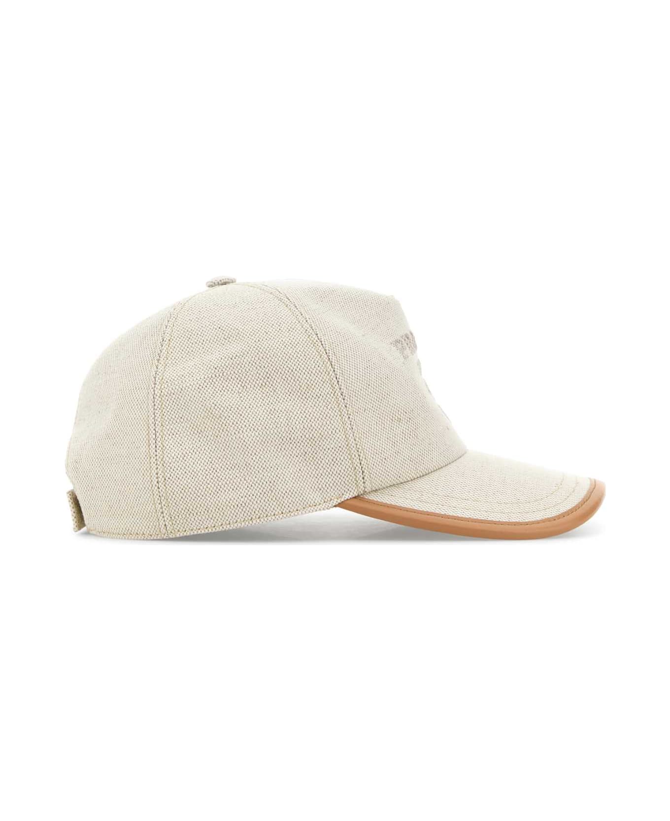 Prada Sand Canvas Baseball Cap - NATURALE