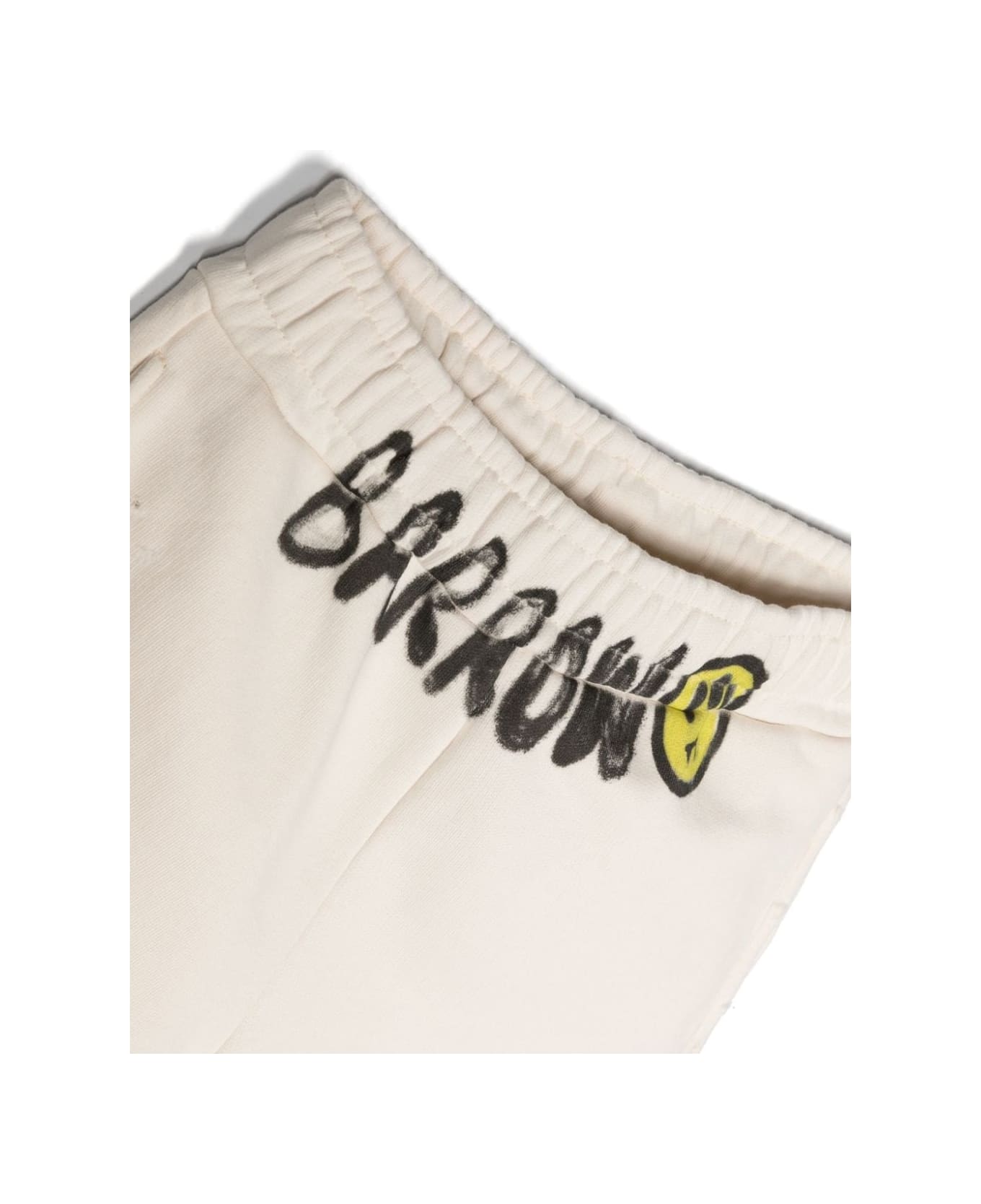 Barrow Beige Cotton Shorts With Logo - Crema ボトムス