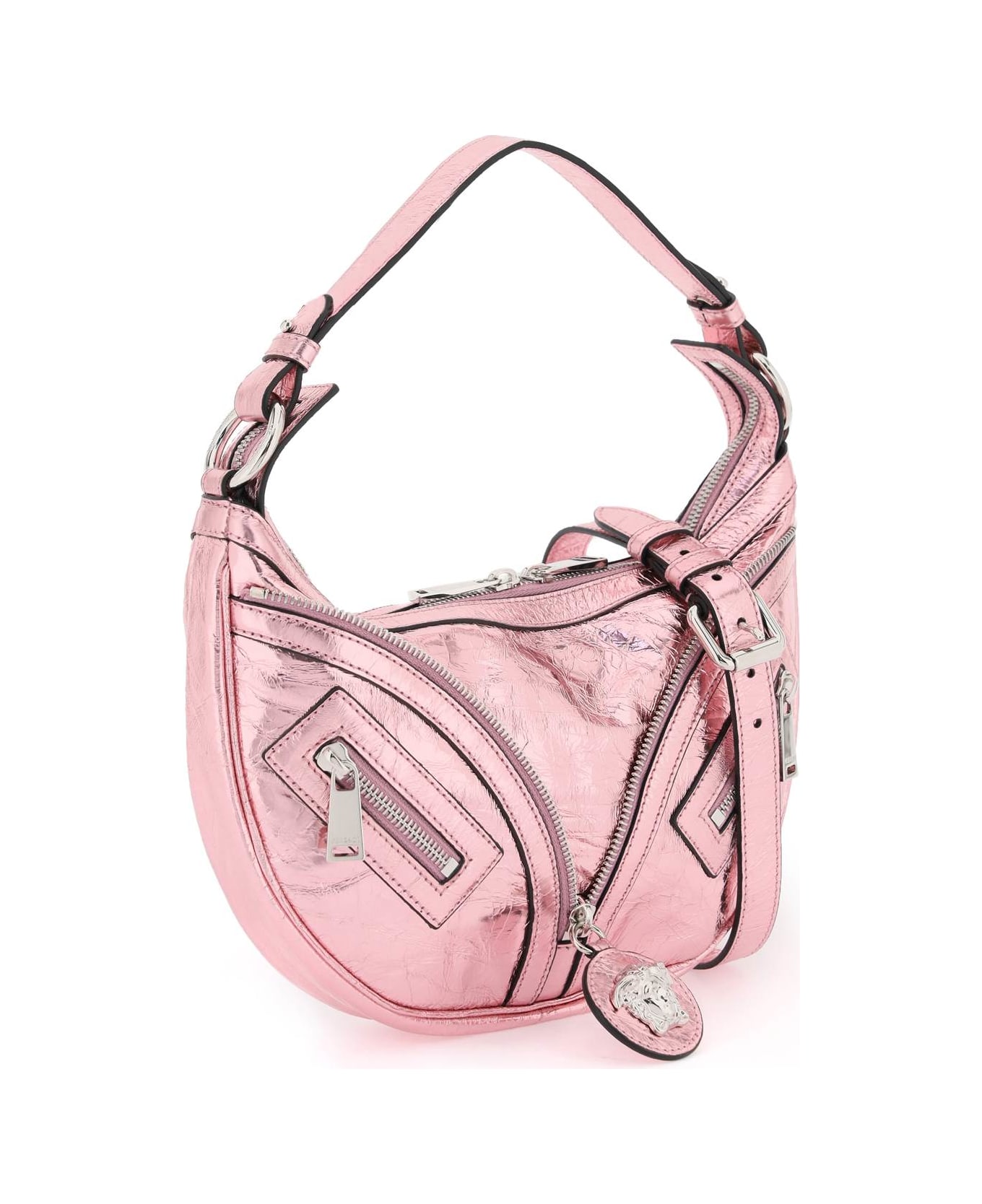 Versace Repeat Small Hobo Bag - P Baby Pink New Palladium