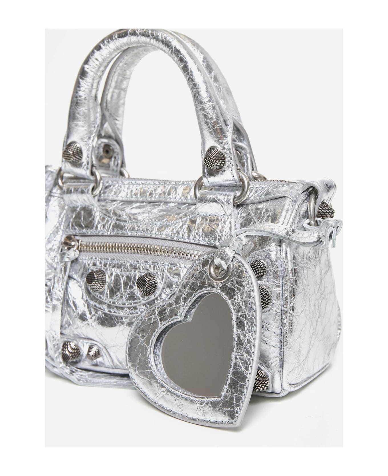 Balenciaga Le Cagole Nano Lettere Bag - Silver