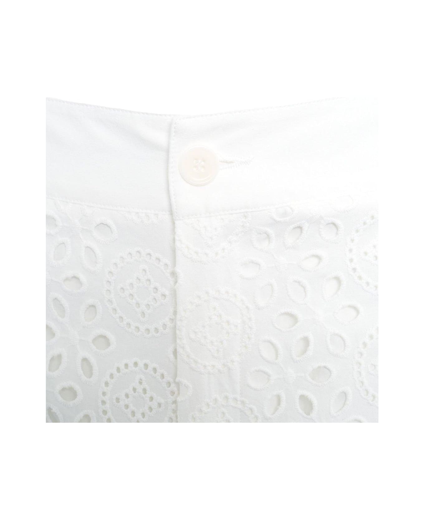 Liu-Jo Embroidered Cropped Trousers Liu-Jo - WHITE