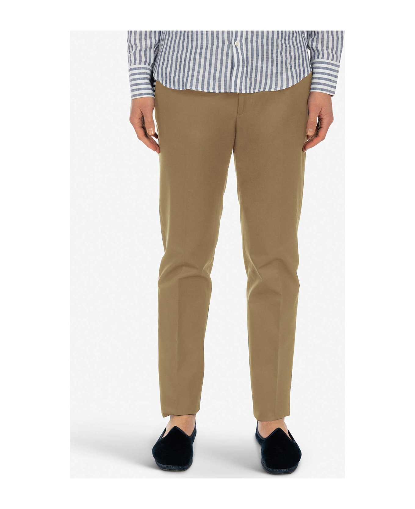 Larusmiani Velvet Trousers Howard Pants - Beige