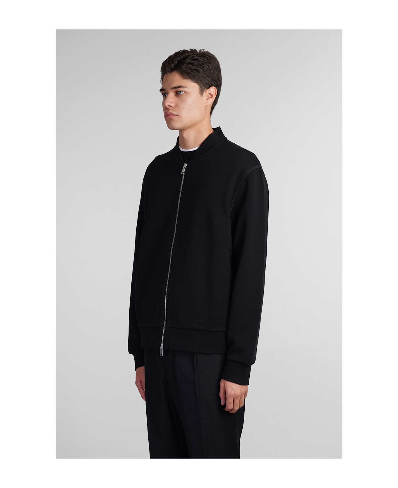 Zegna Sweatshirt In Black Wool - Nero