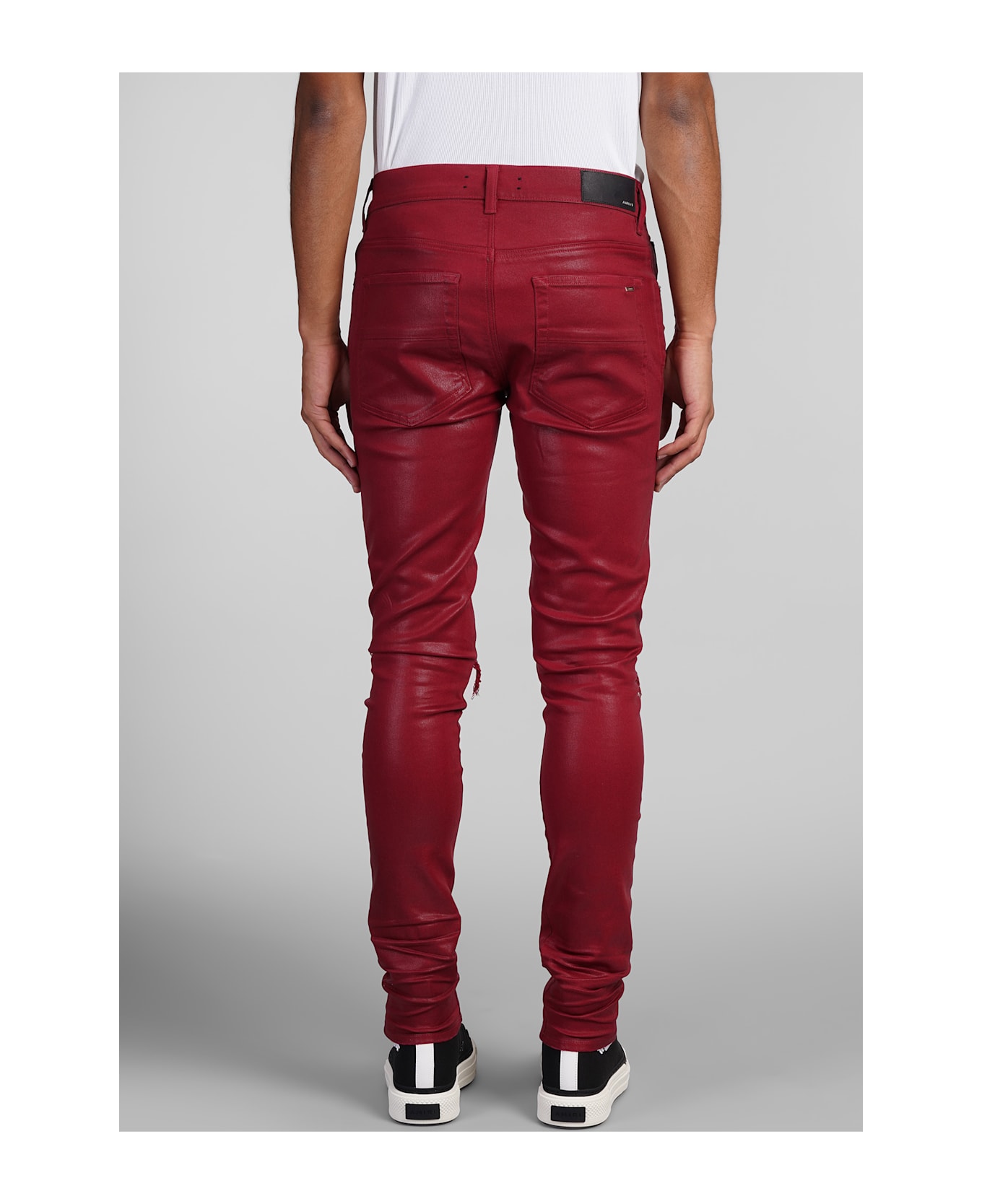 AMIRI Jeans In Bordeaux Cotton - bordeaux