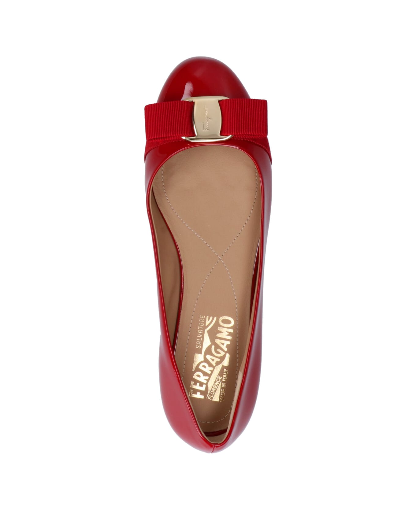 Ferragamo Varina Ballerinas - Red