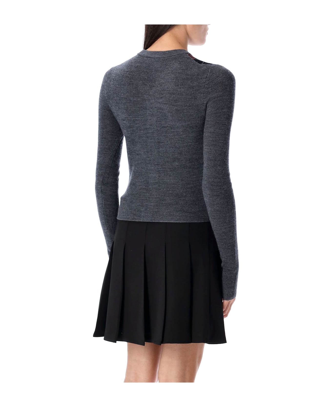 Ganni Merino Cardigan - FROST GRAY