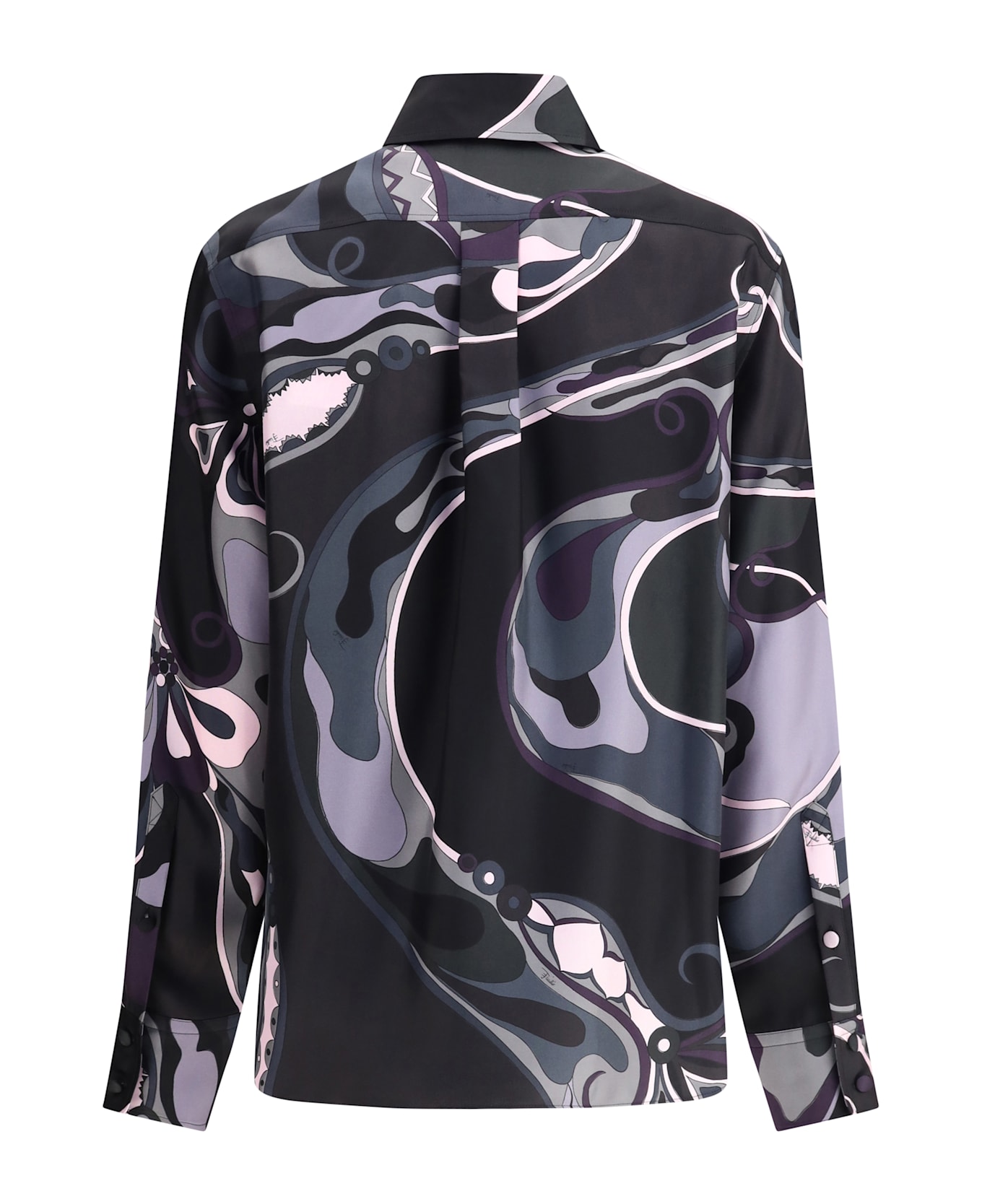 Pucci Silk Shirt With Abstract Print - BLACK PINK
