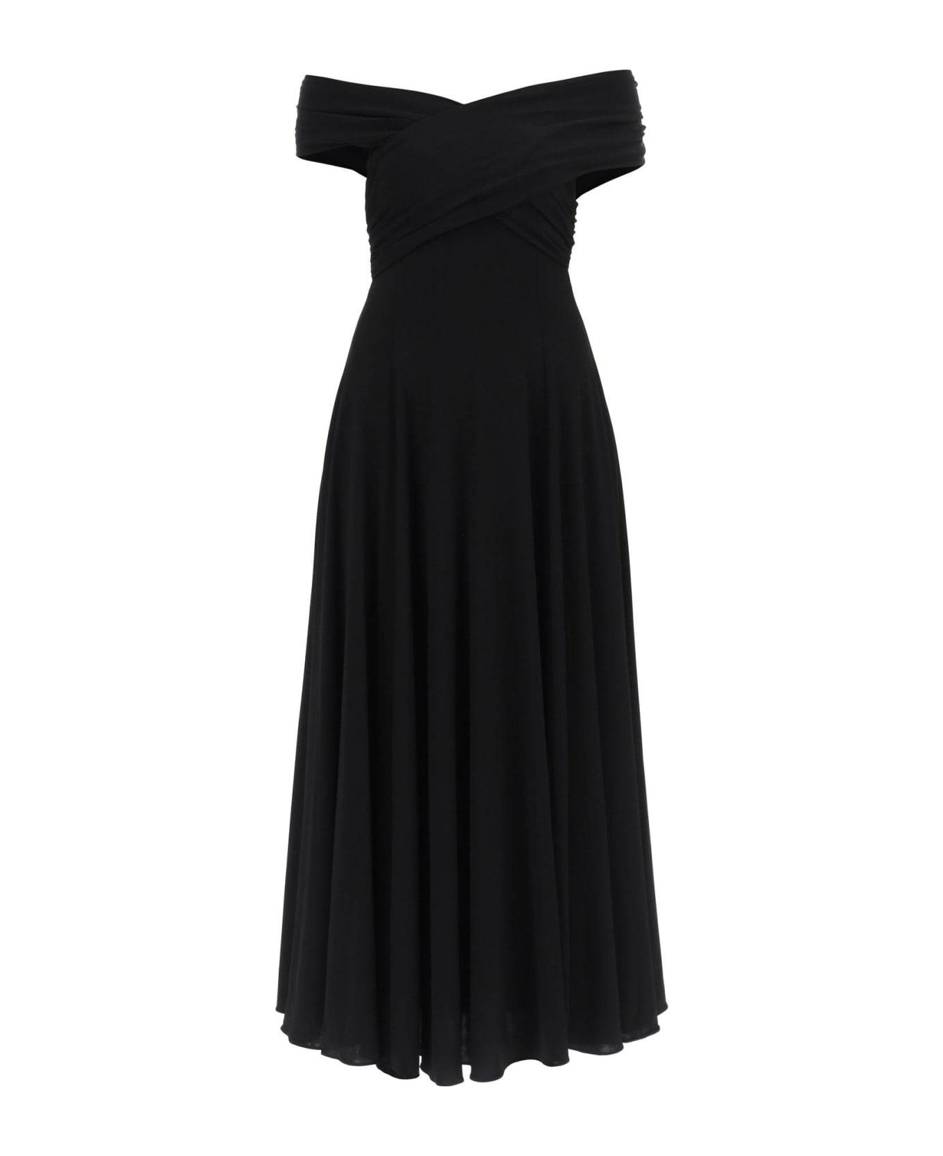 Khaite Bruna Jersey Maxi Dress - BLACK (Black)
