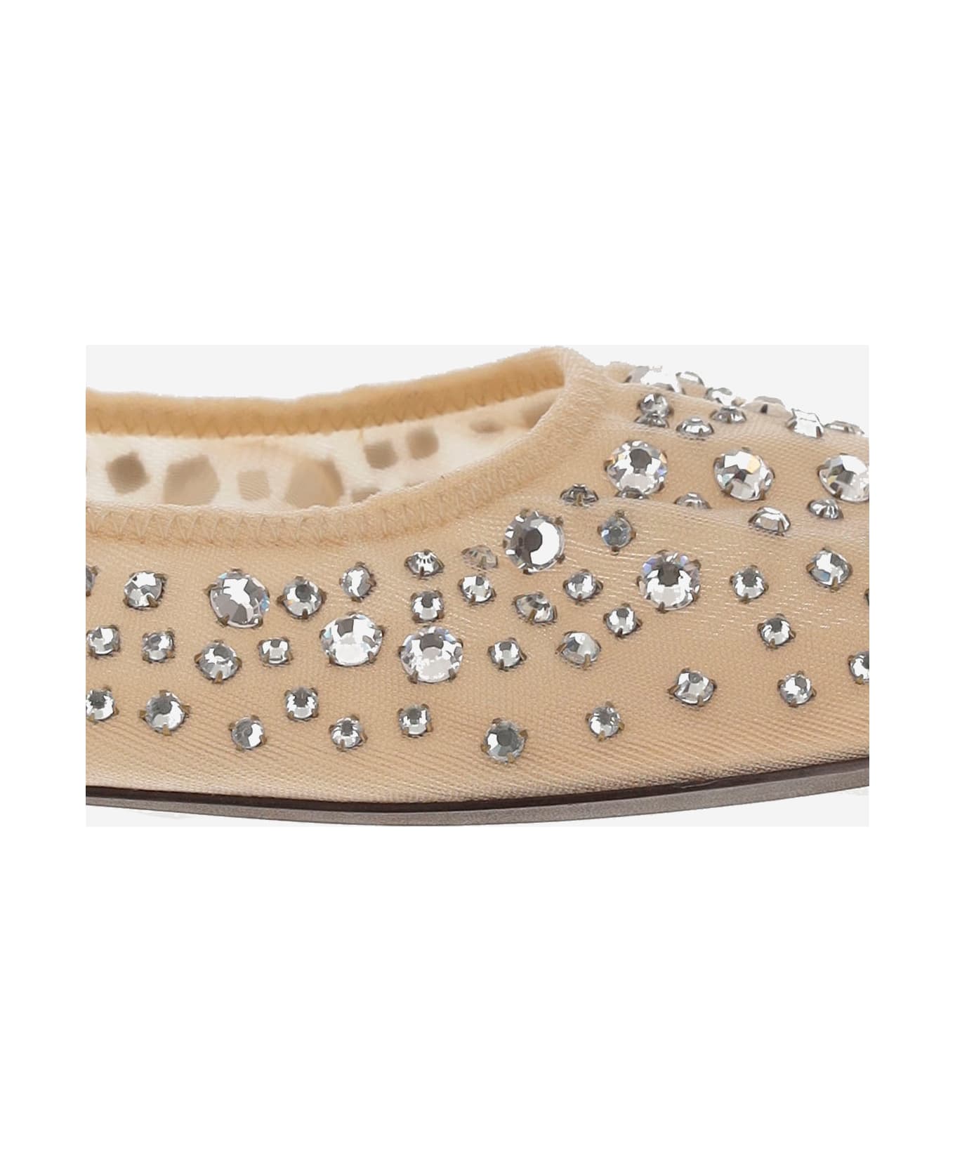 Tory Burch Ballet Flats With Crystals - Sheer
