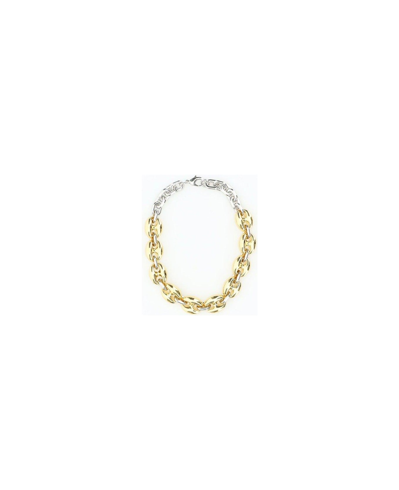 Paco Rabanne Two-toned Chain-linked Necklace - Golden