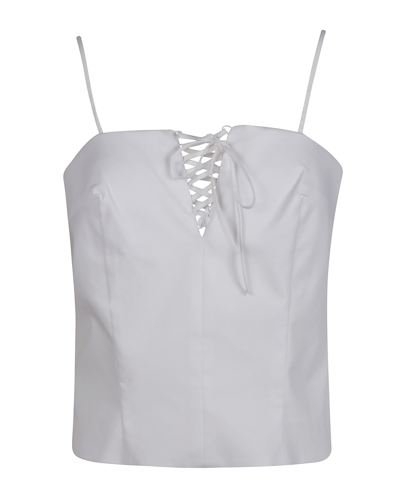 Federica Tosi Lace-up Top - Bianco