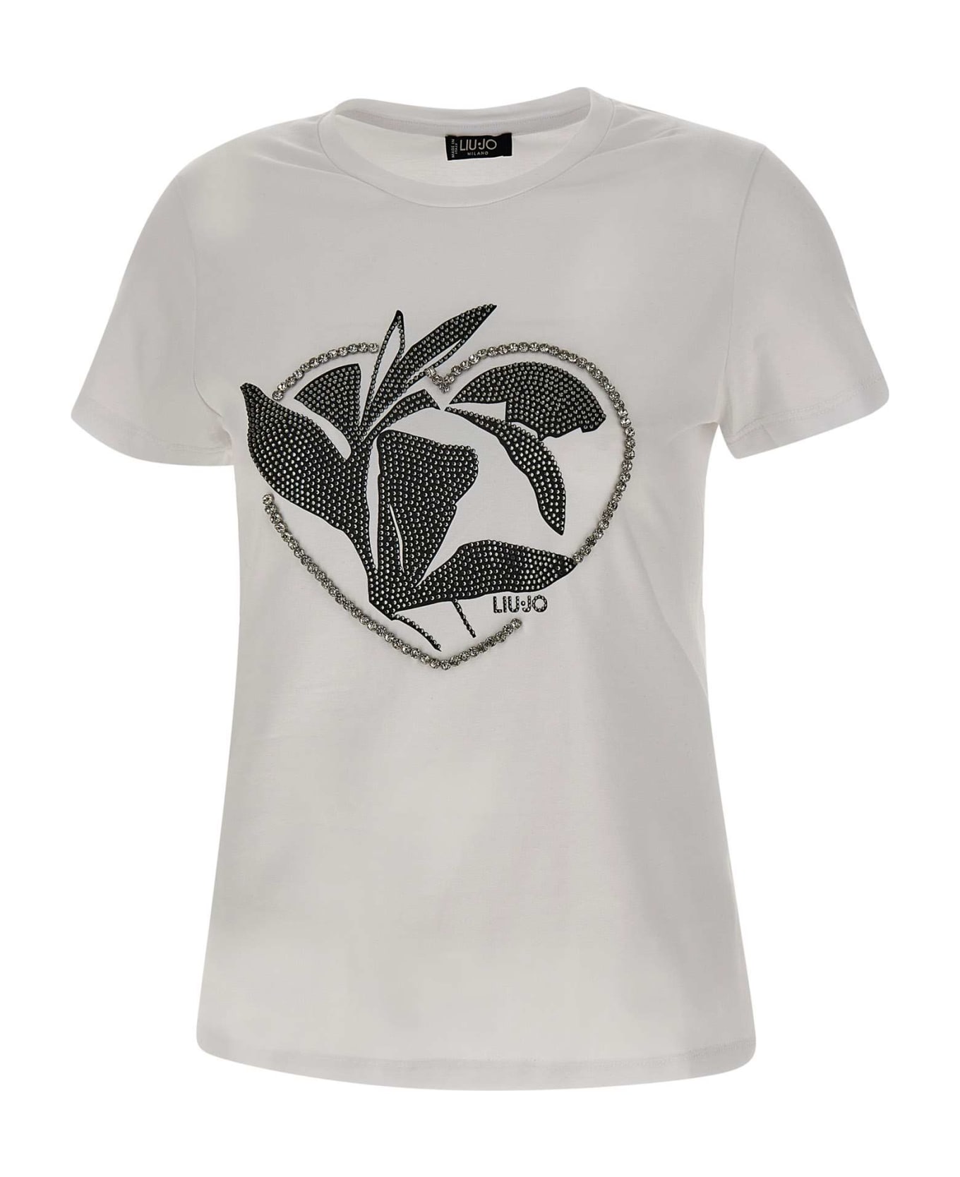Liu-Jo "moda" Cotton T-shirt - WHITE Tシャツ