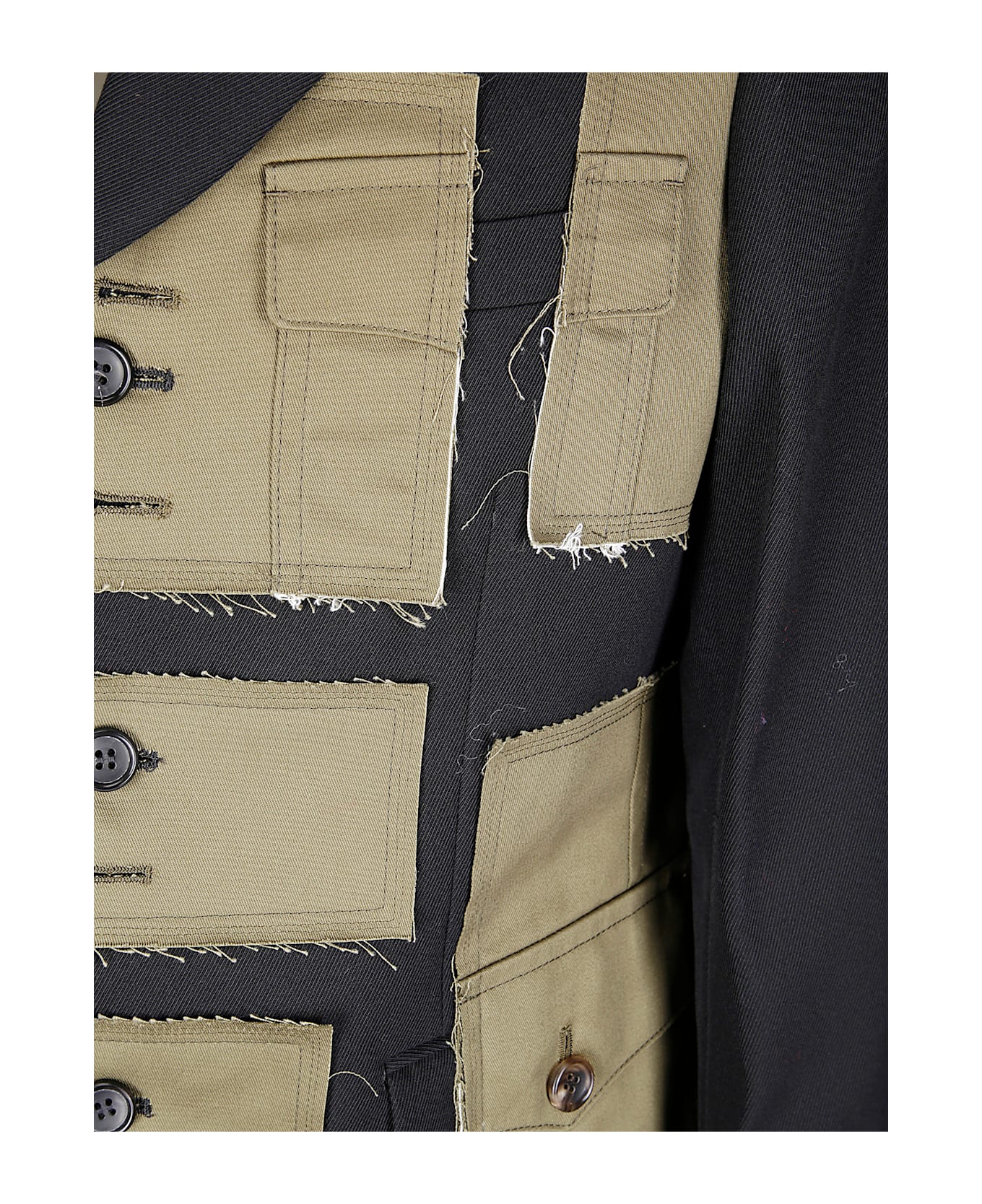 Comme Des Garçons Homme Plus Men
s Jacket - BLACK X KHAKI