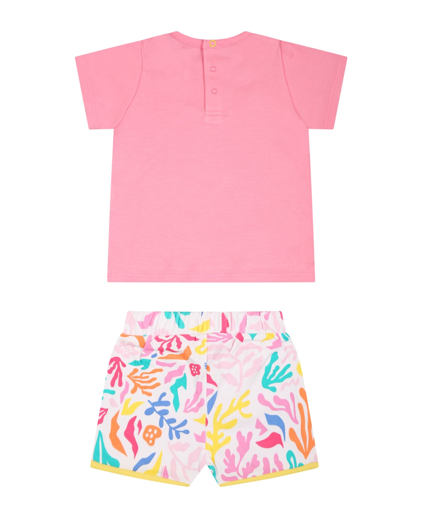 Marc Jacobs Multicolor Outfit For Baby Girl With Print And Logo - Multicolor