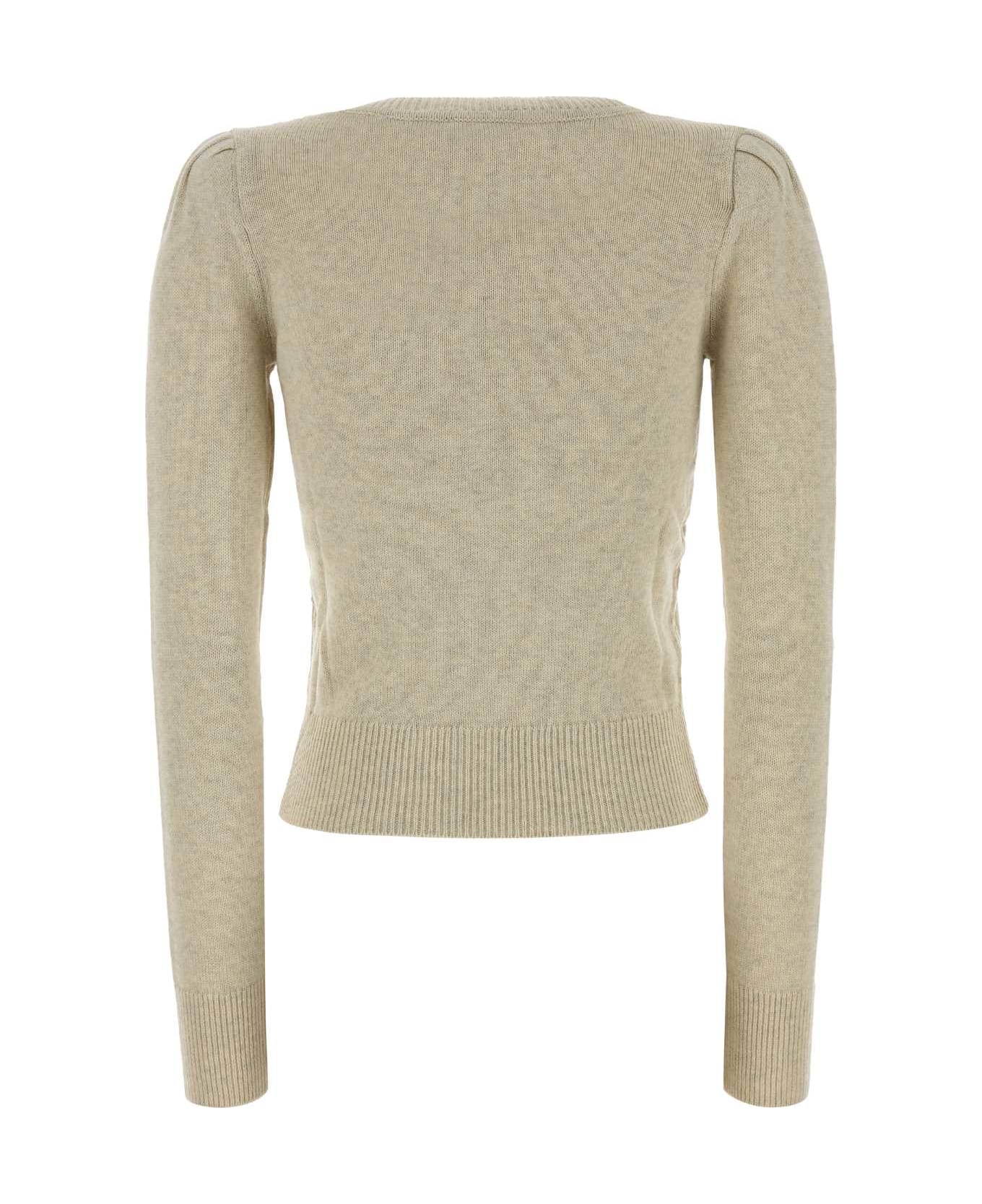 Marant Étoile Melange Cream Cotton Blend Abelle Sweater - LIGHTGREY