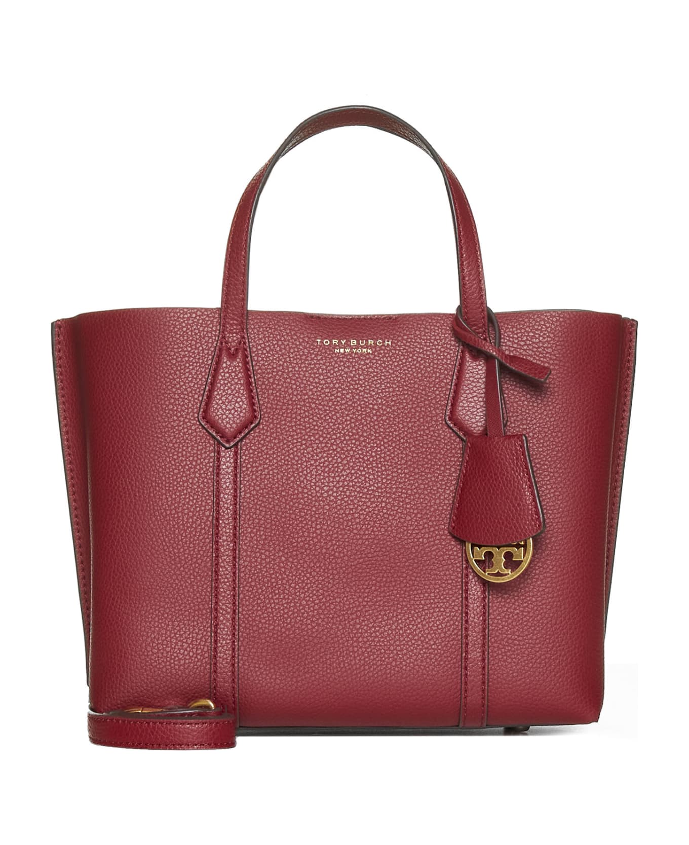 Tory Burch Perry Small Triple Compartment Tote - red