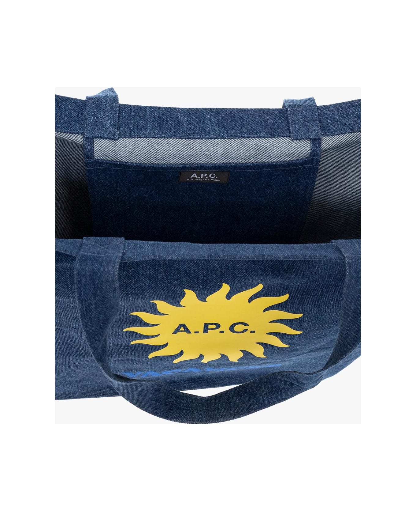 A.P.C. 'diane' Denim Shopper Bag - Blu