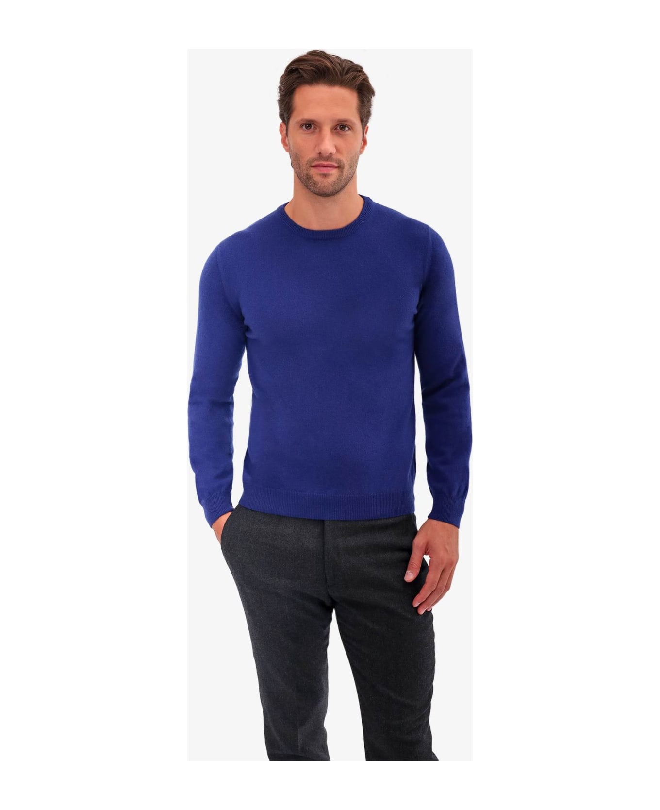Larusmiani Crewneck Sweater Aspen Sweater - Blue