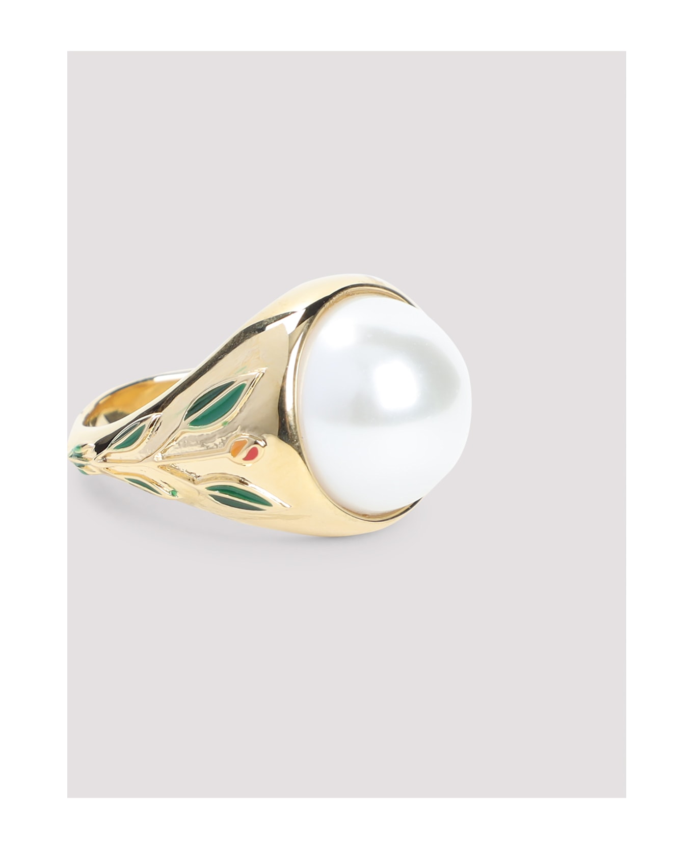 Casablanca Pearl Signet Ring - Gold Pearl