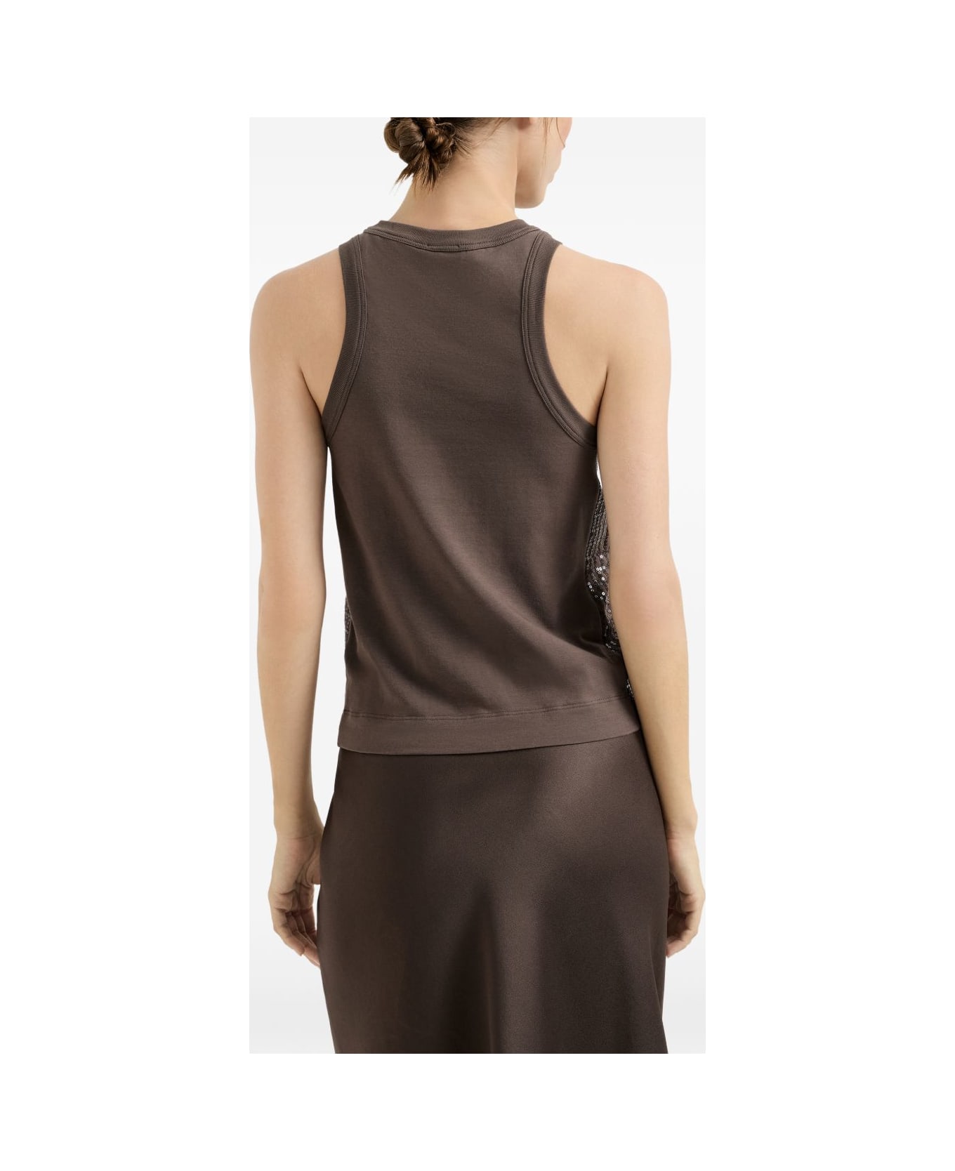 Brunello Cucinelli Cotton Tank Top - Brown