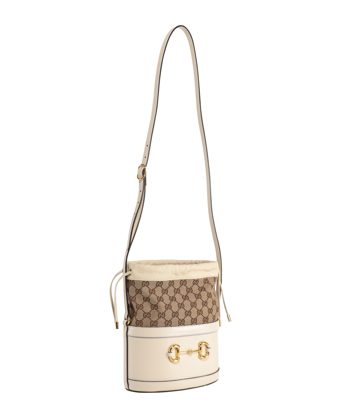 Gucci Horsebit 1955 Bucket Bag - White