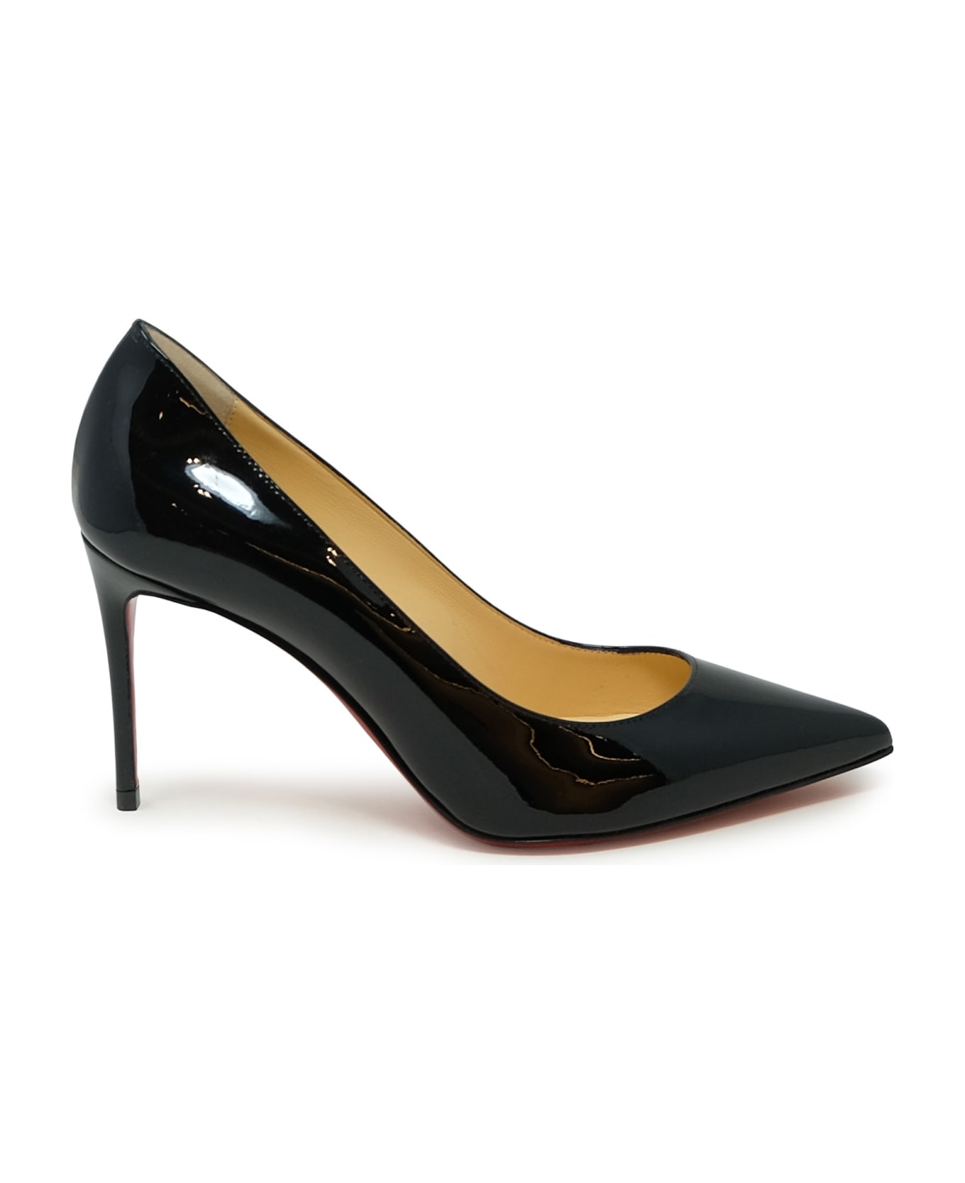 Christian Louboutin Black Patent Kate 85 Pumps - BLACK