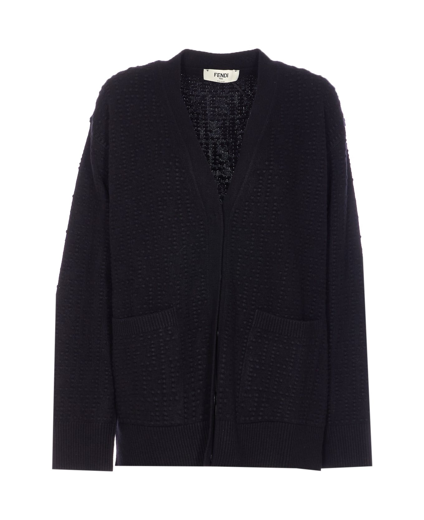 Fendi Ff Motif Cardigan - Black