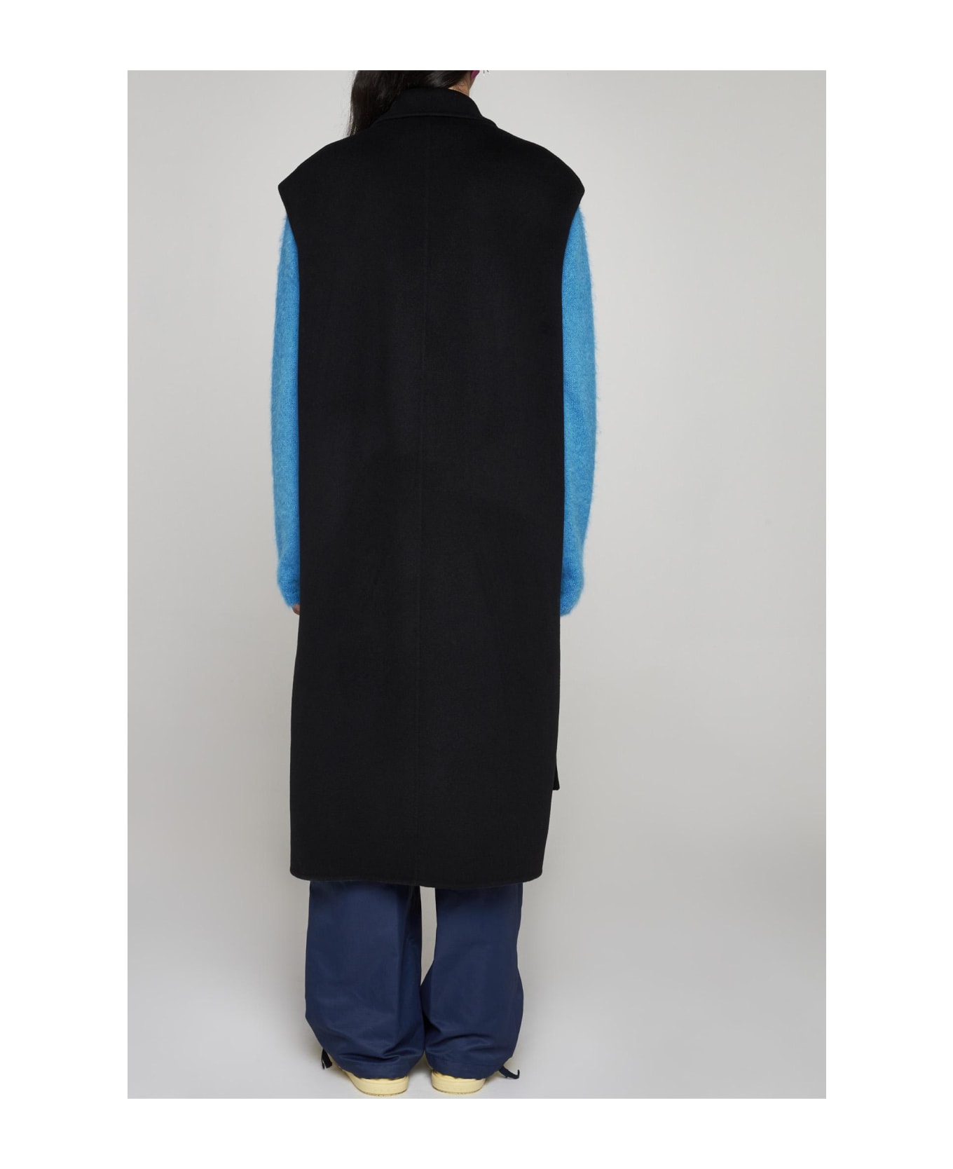 Marni Wool-blend Sleeveless Coat - Black
