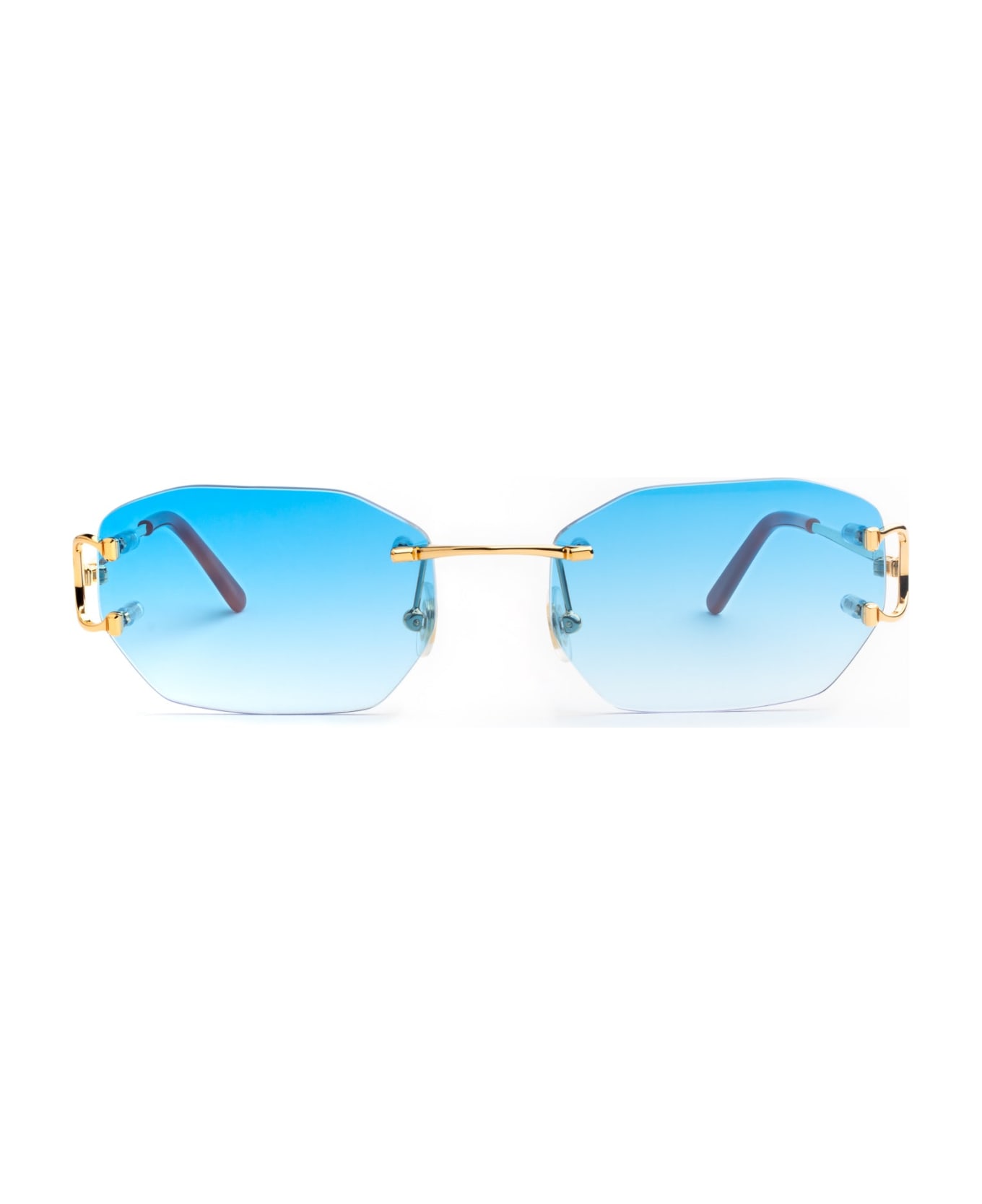 Cartier Eyewear Ct 0092 - Custom - Gold Tuxedo Sunglasses