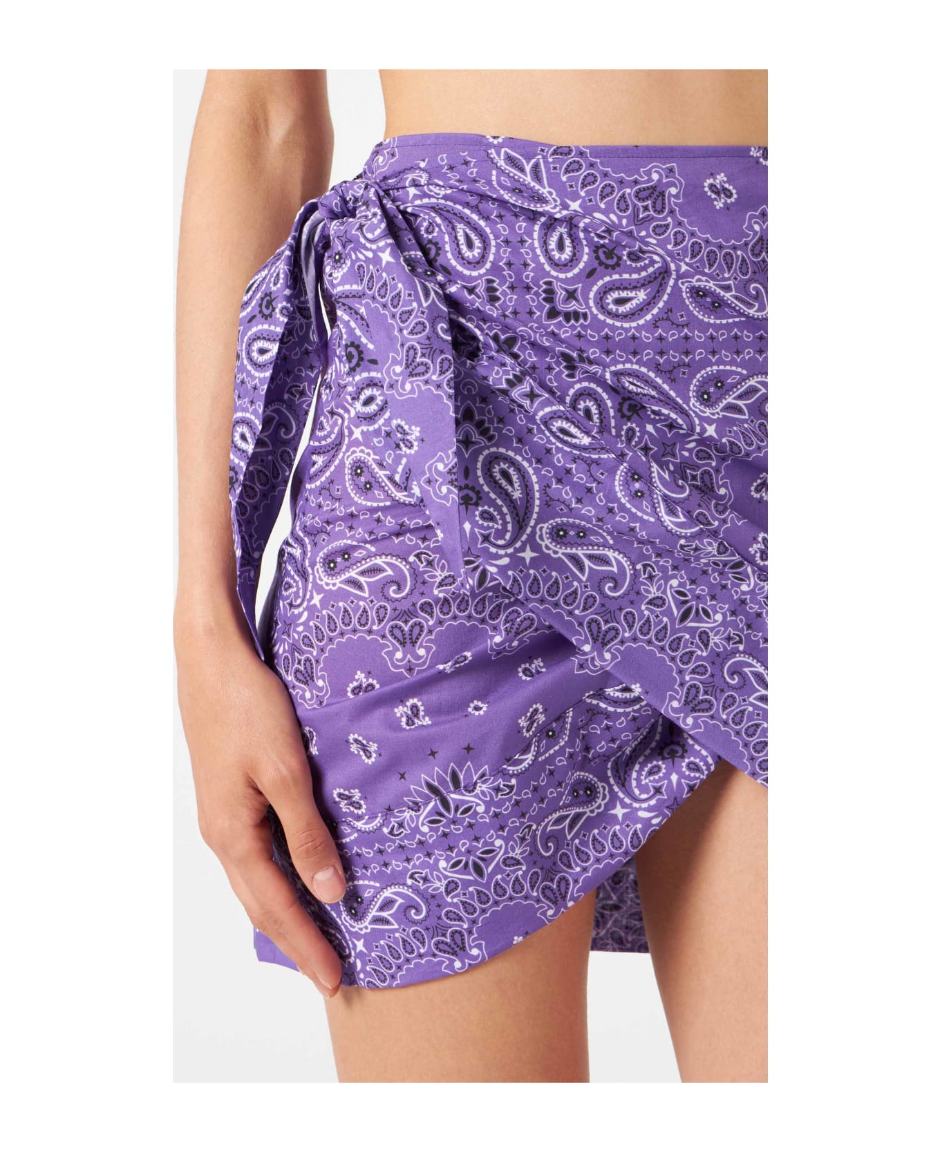 MC2 Saint Barth Woman Cotton Mini Skirt With Bandanna Print - PINK