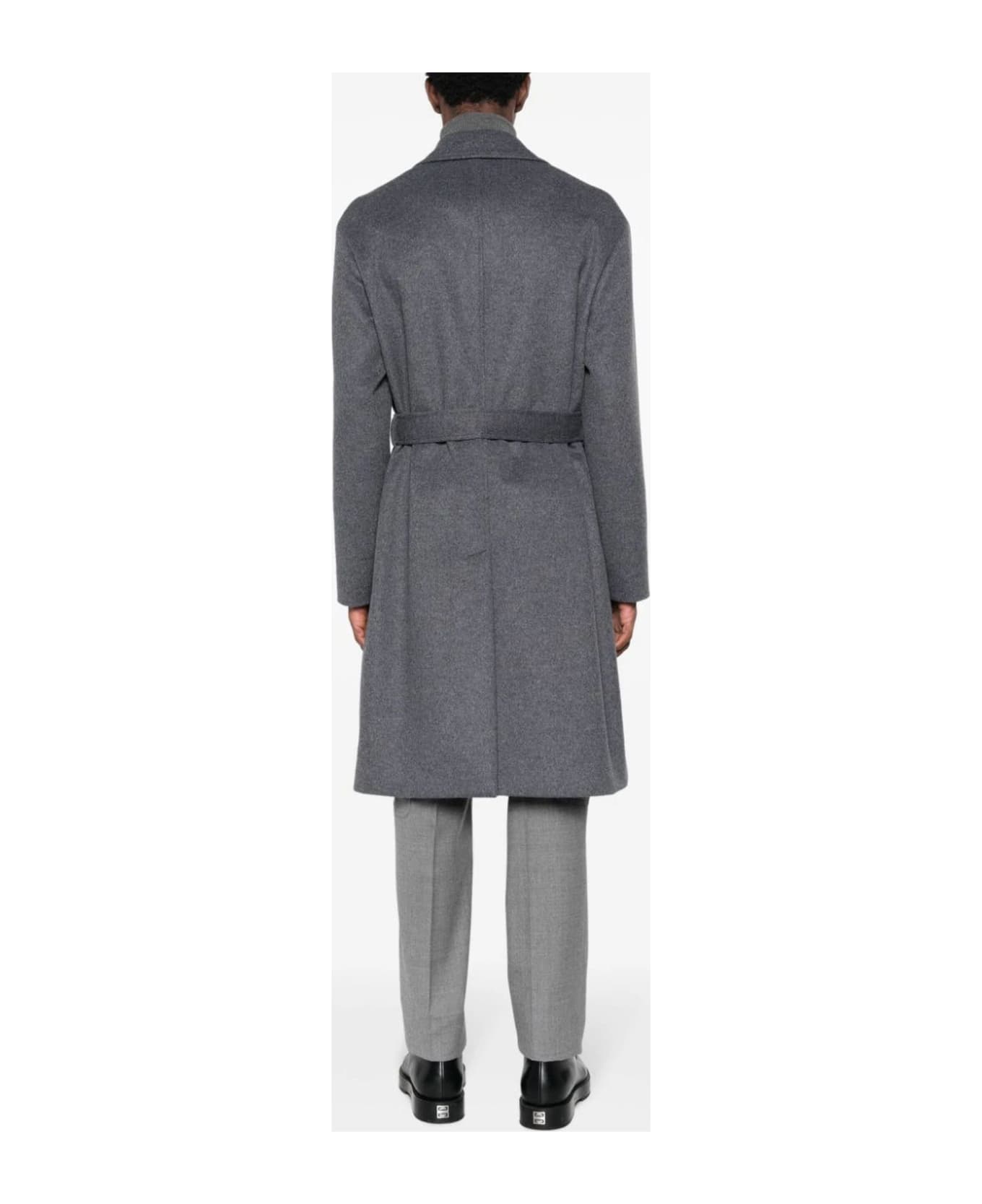 Lardini Medium Grey Wool Coat - Grey コート