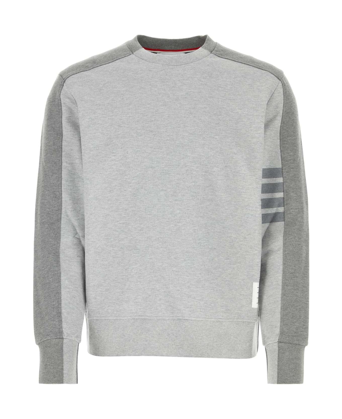Thom Browne Melange Grey Cotton Sweatshirt - LTGREY
