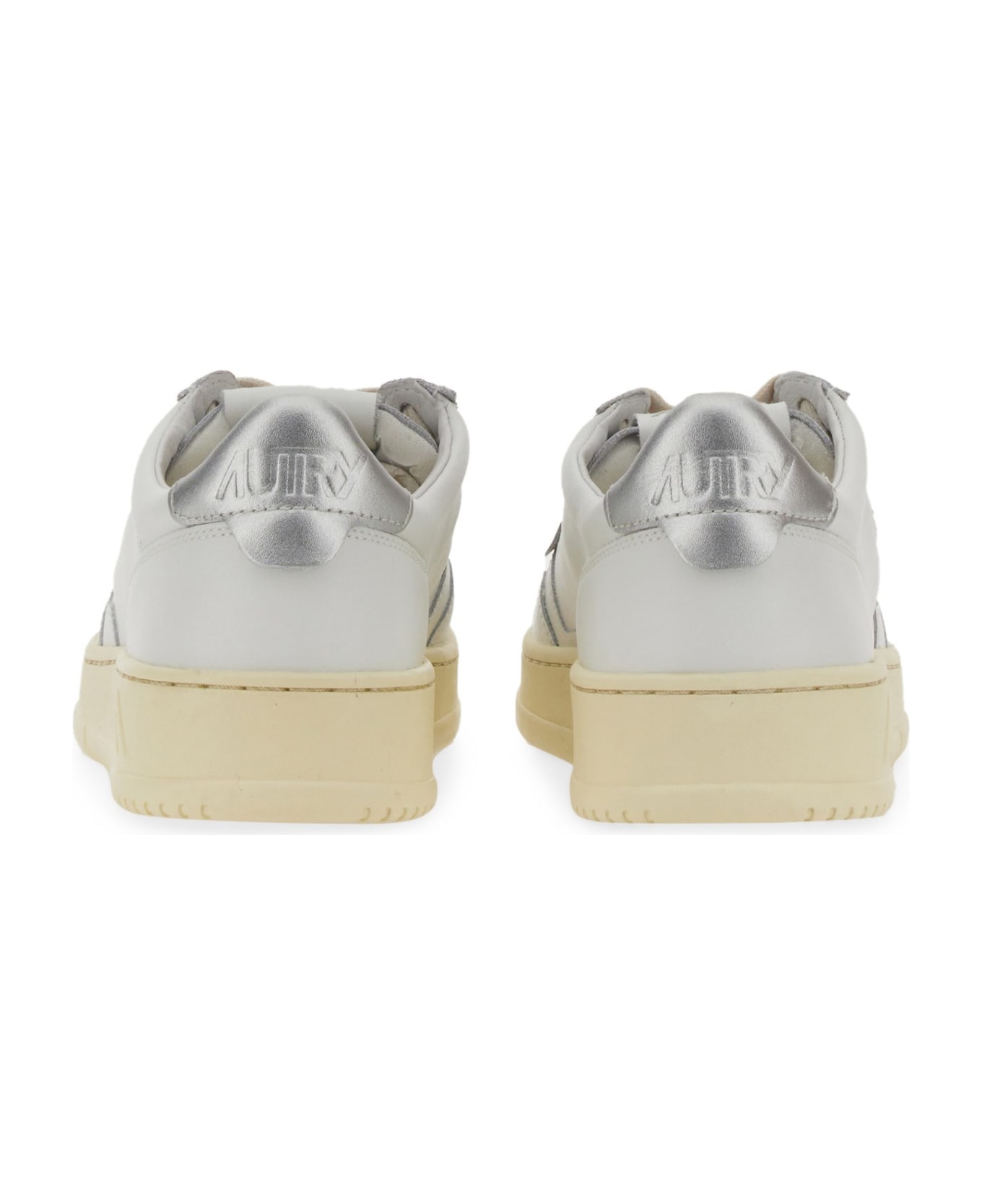 Autry Medalist Low Sneaker - WHITE/SILVER