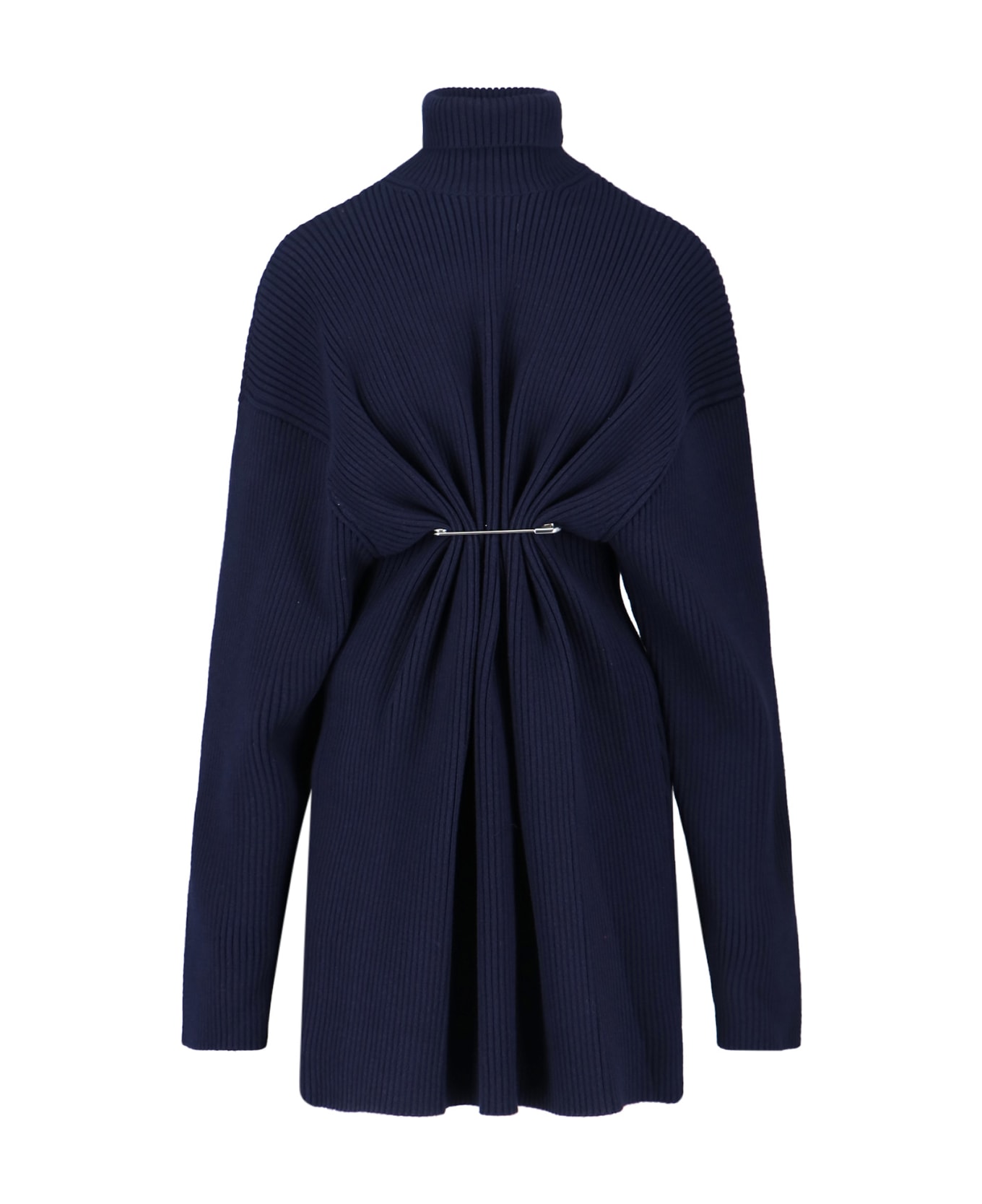 Balenciaga Knitted Midi Dress - Blue