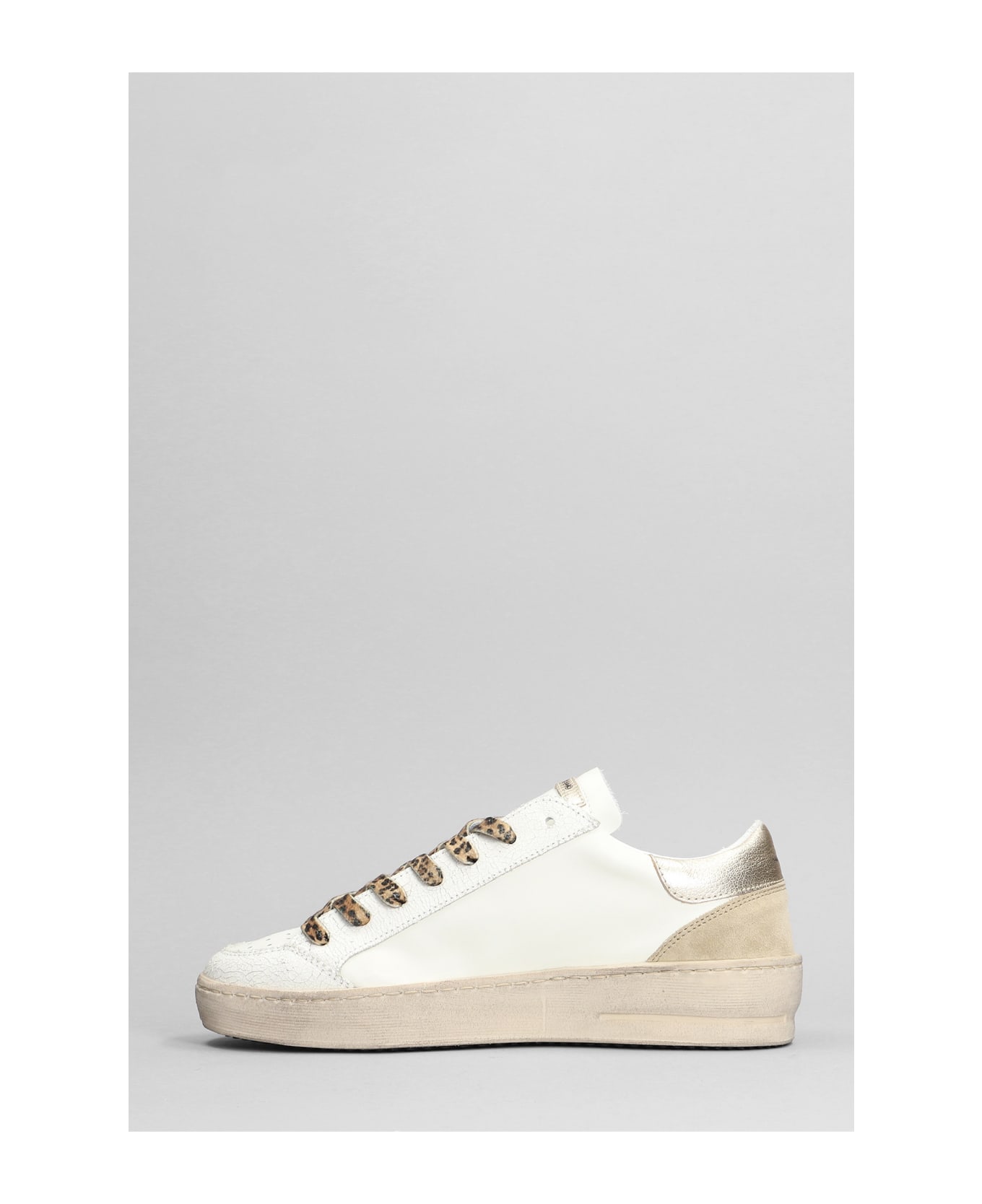 AMA-BRAND Sneakers In White Suede And Leather - white