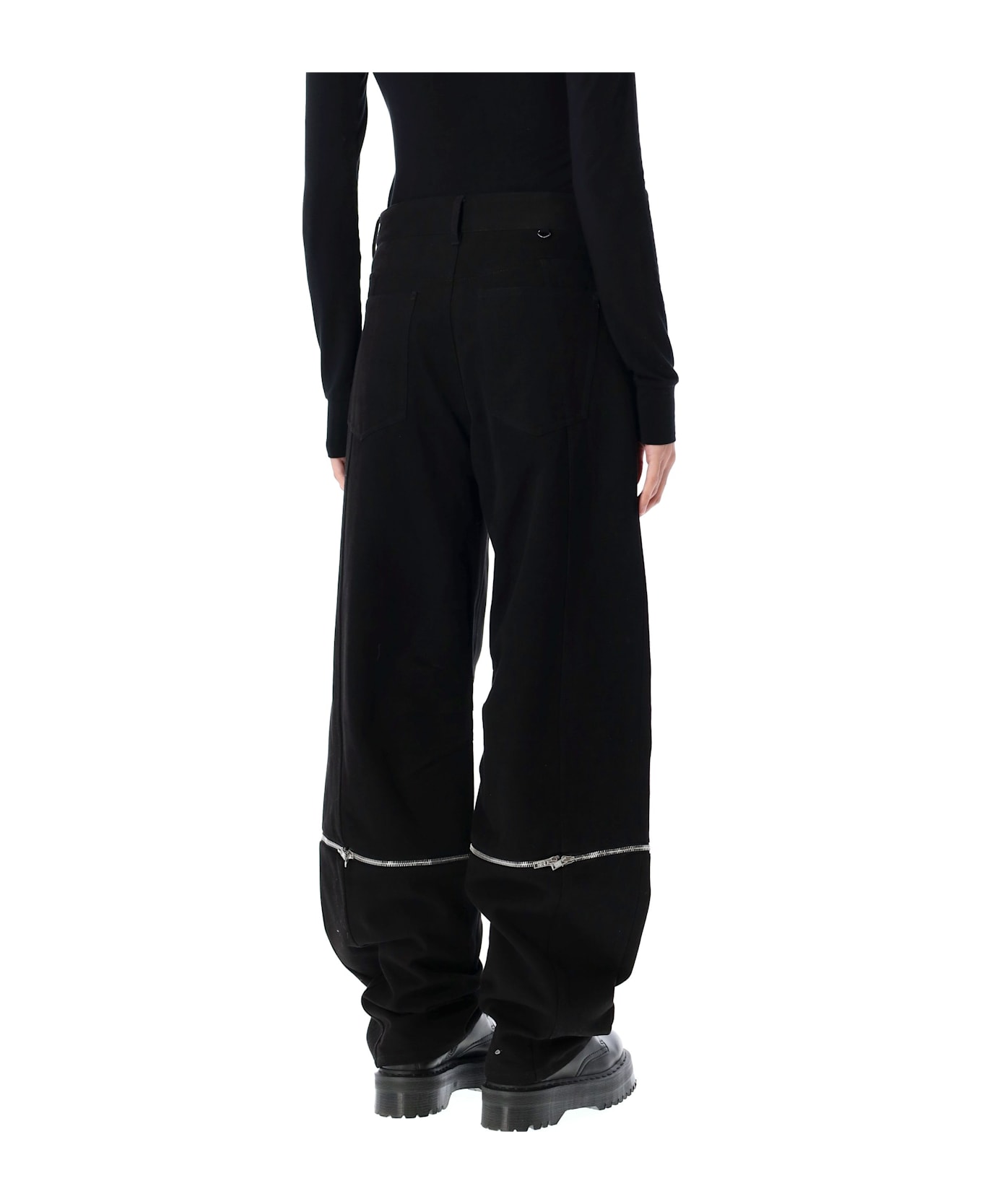 Moncler 2-in-1 Cotton Trousers - BLACK