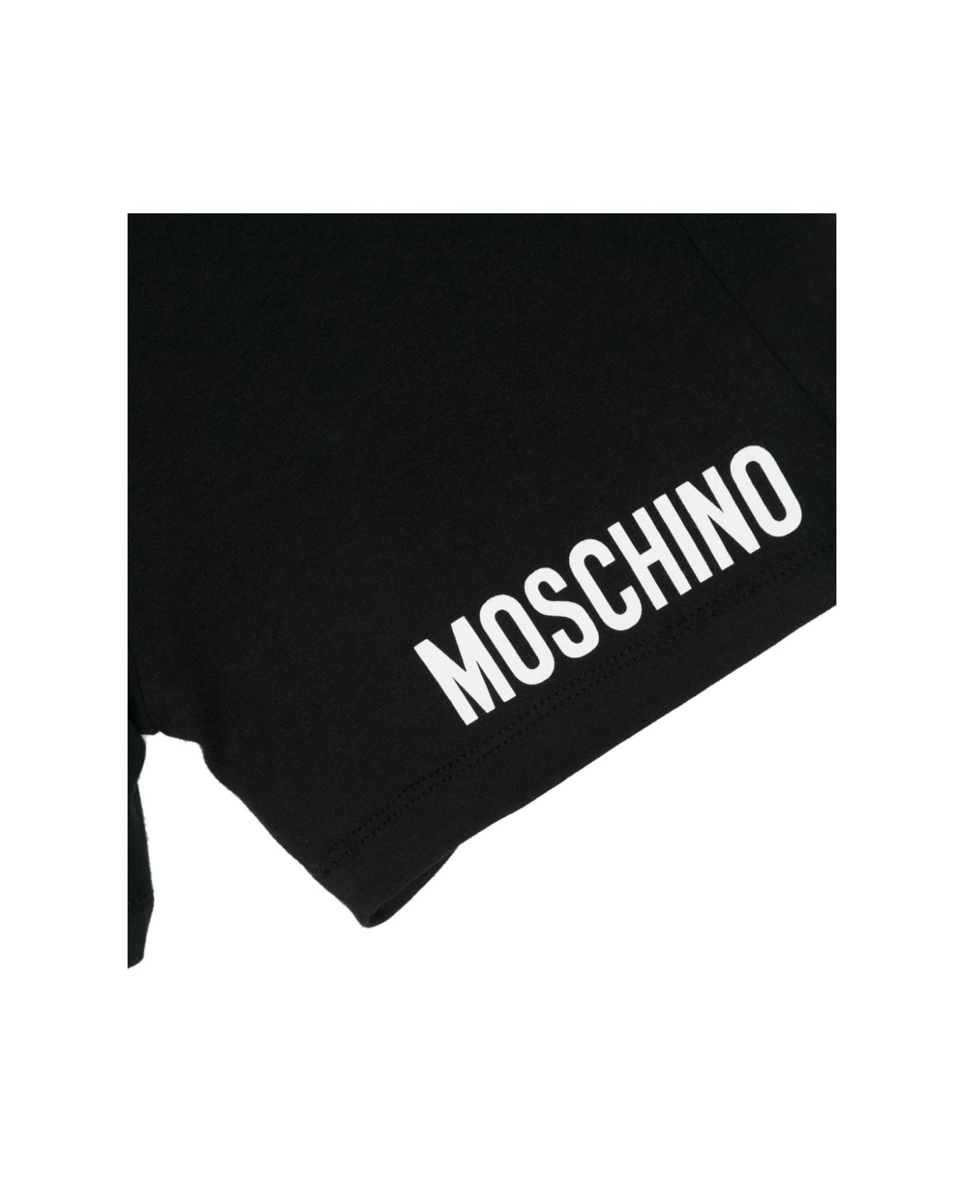 Moschino Black Sports Shorts With Logo - Black