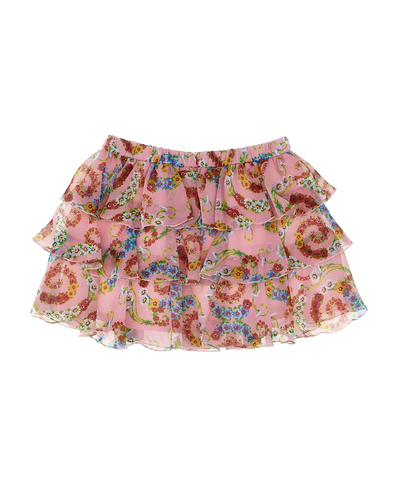 Versace 'geo Poly Barocco Flower' Skirt - Multicolor