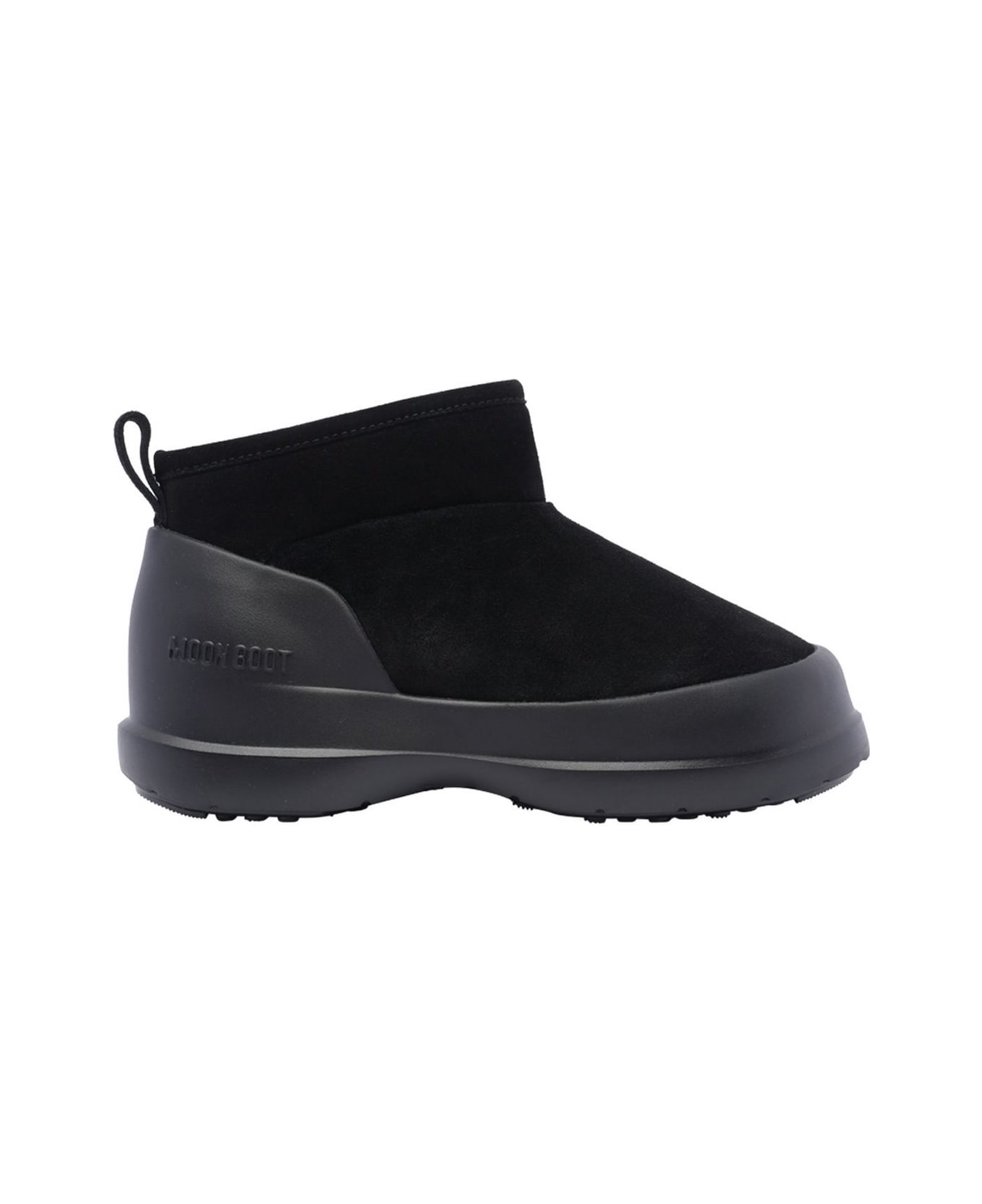 Moon Boot Luna Logo Debossed Slip-on Boots - BLACK