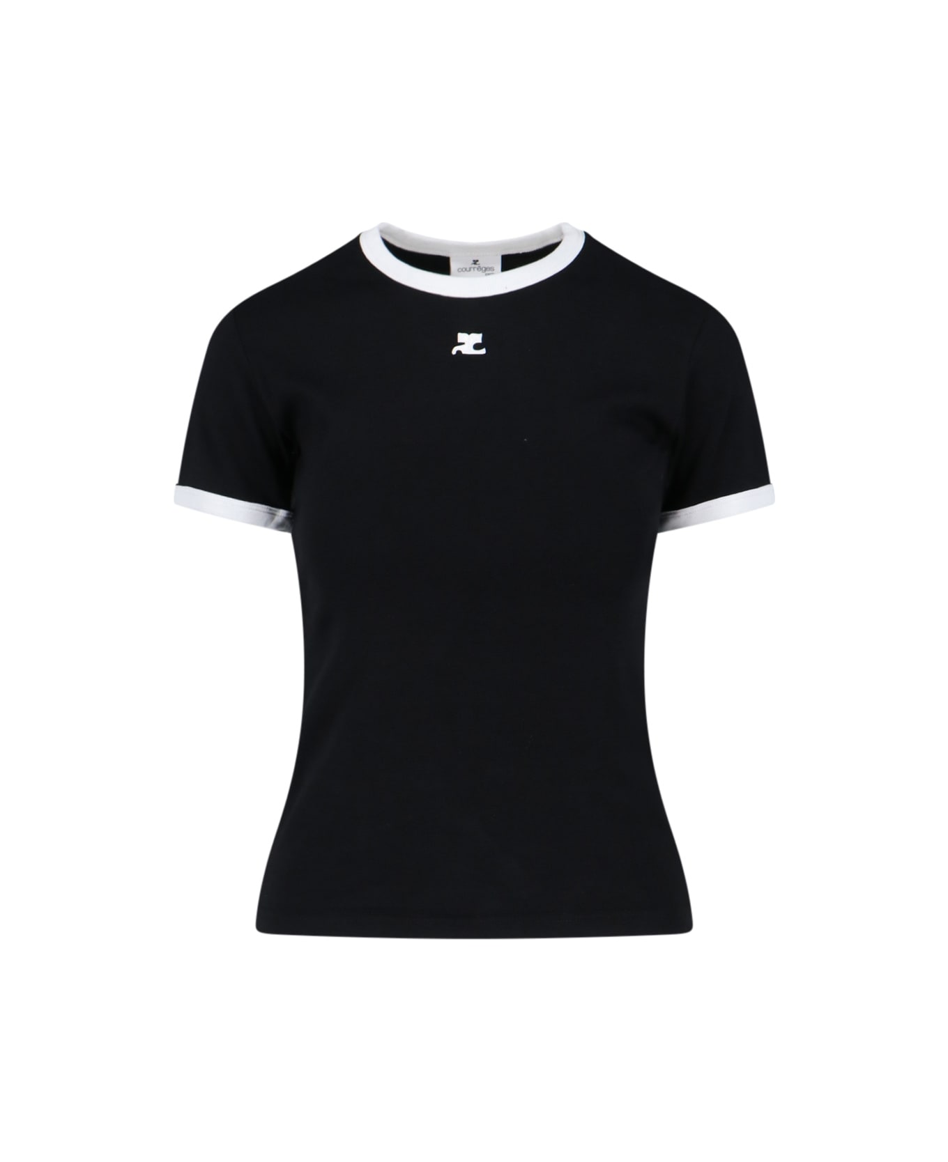 Courrèges Logo T-shirt - Black